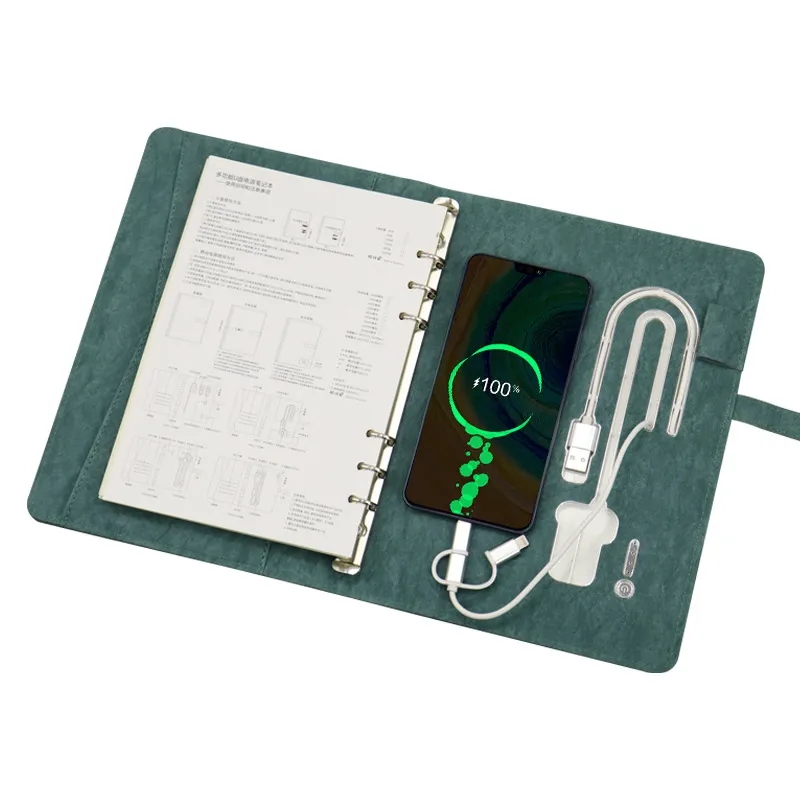 Wireless Charging Notebook With 8000mAh Power Bank & U disk 3