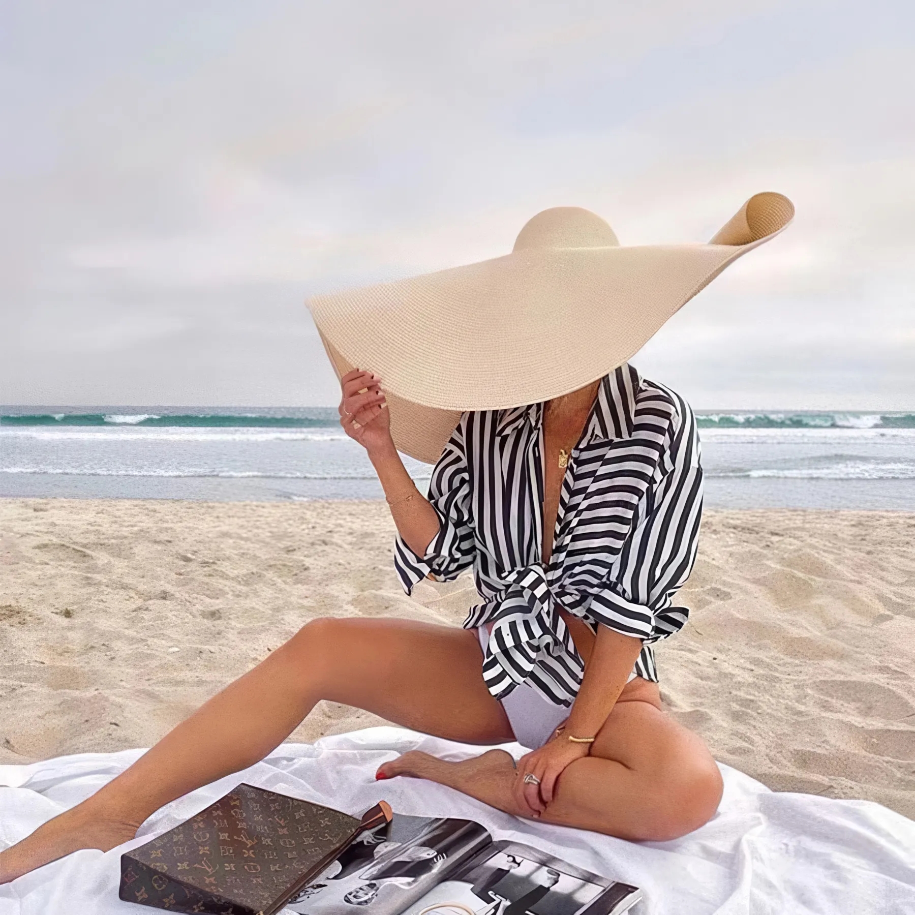 Large Wide Brim Straw Hats 6