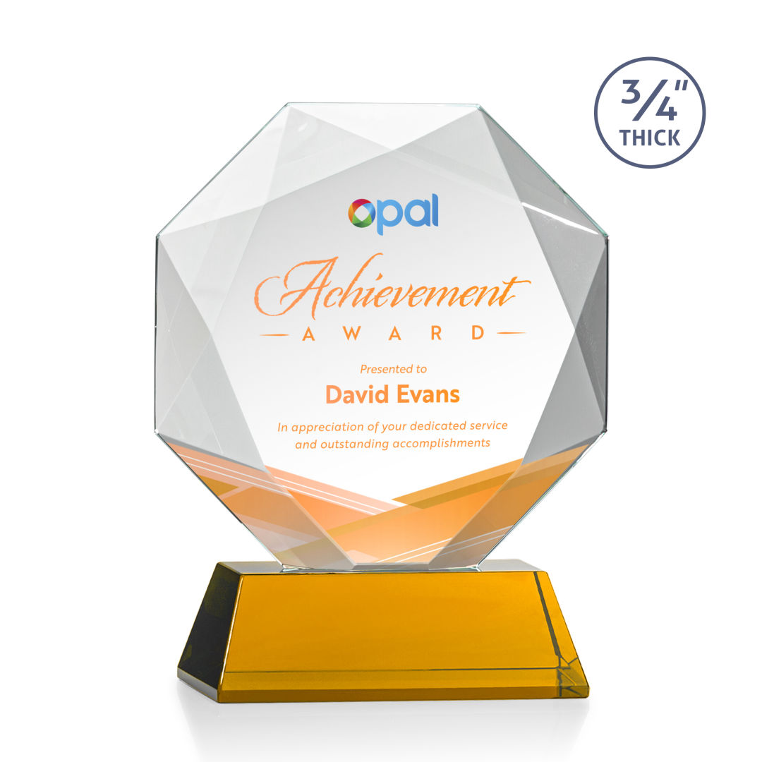 Bradford VividPrint™ Award on Newhaven Base - Amber 5