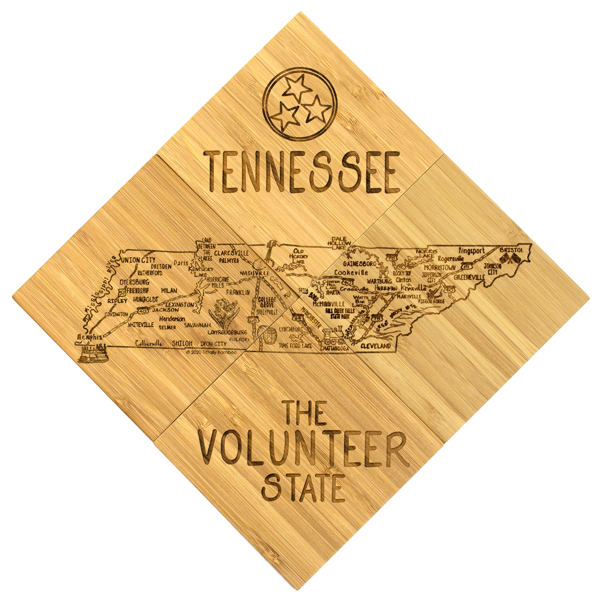 Tennessee Puzzle Coaster Set 8