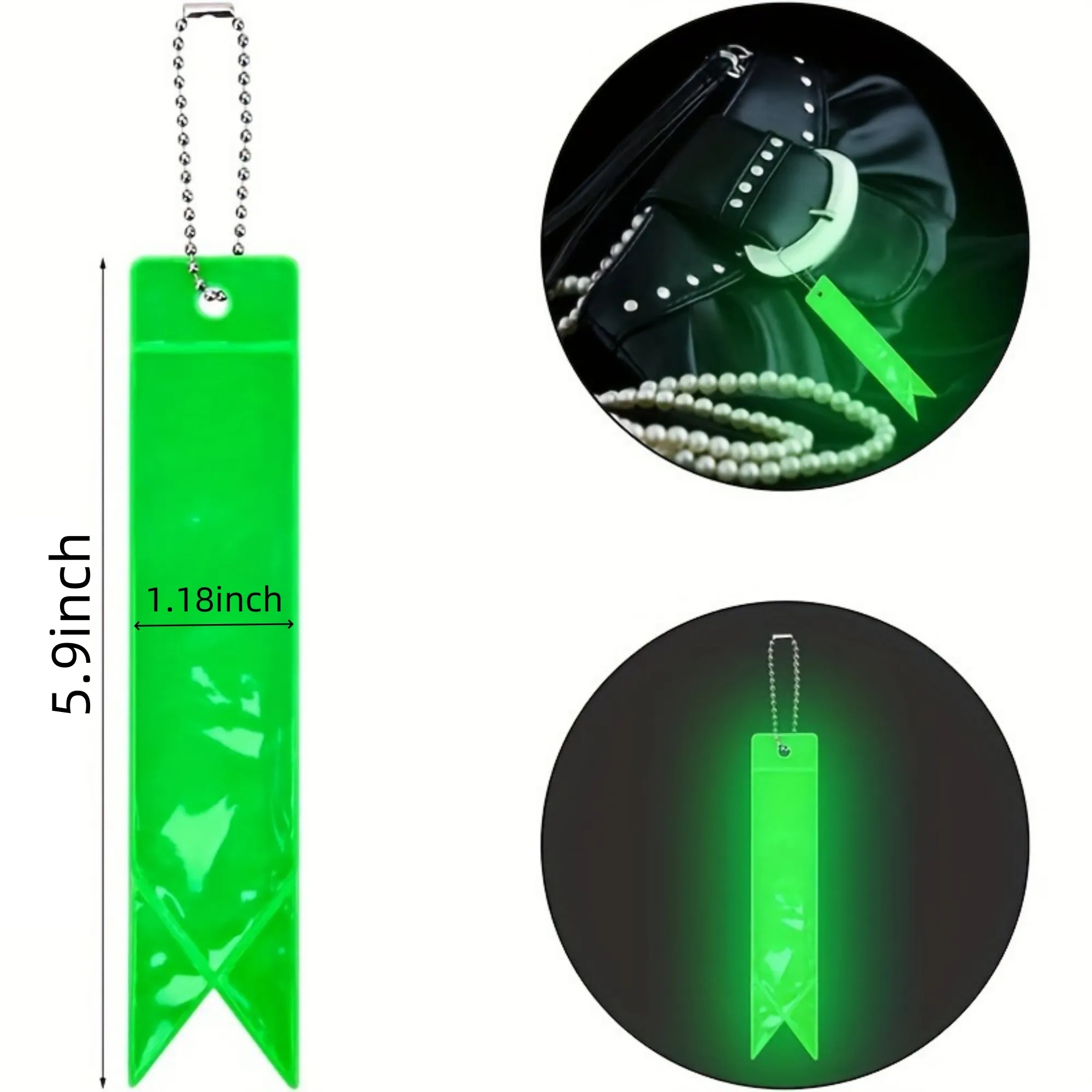 Reflective PVC Streamer Keychain 11