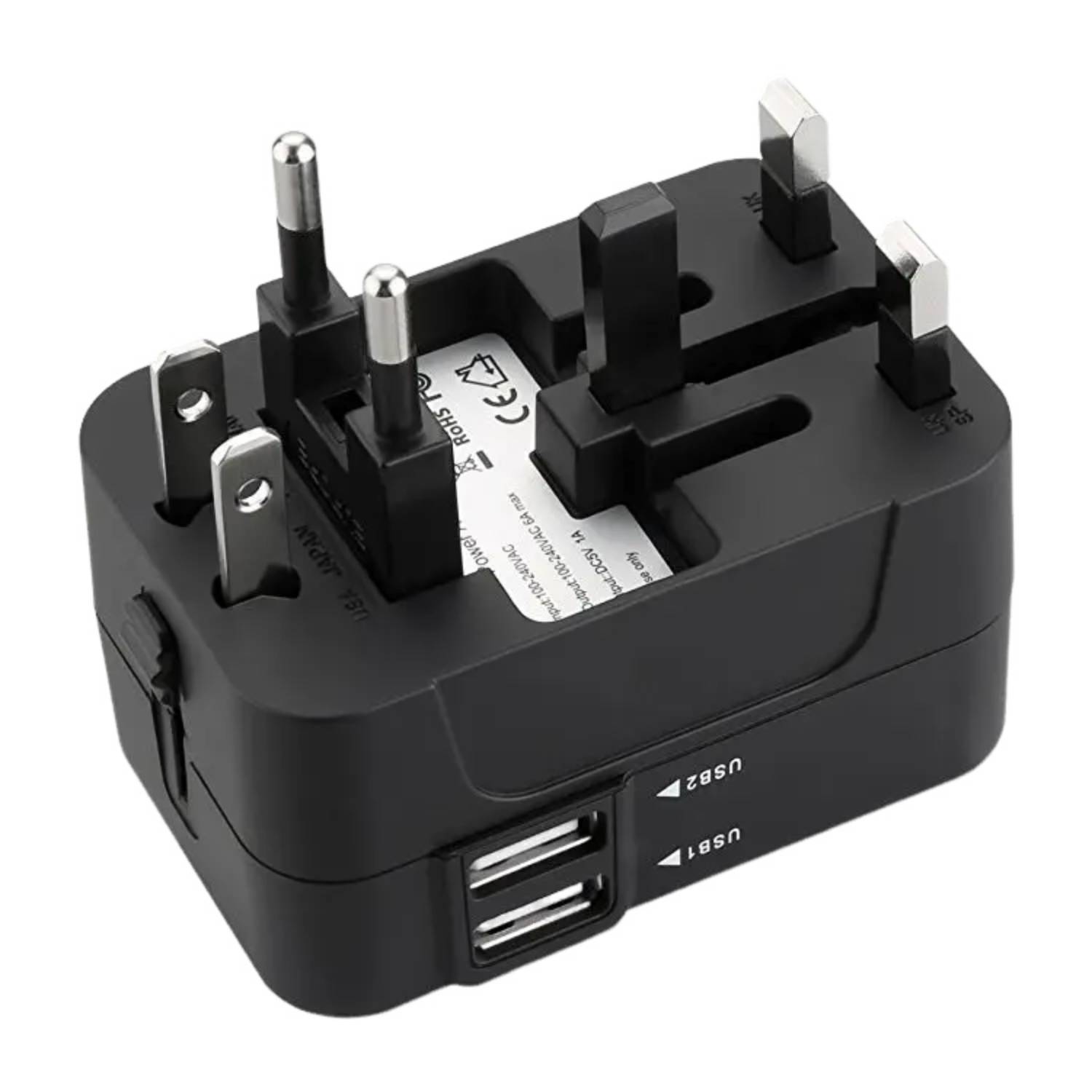 Dual USB A Port Universal Travel Adapter 3