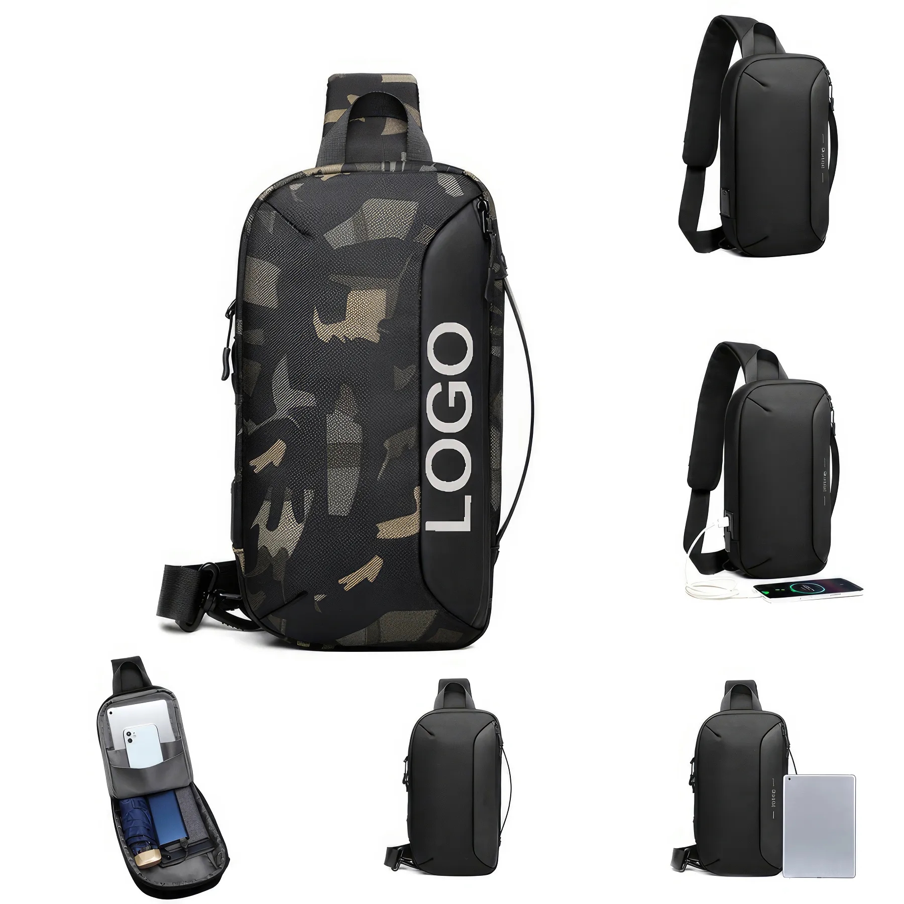 Men's USB Business Chest Bag 2