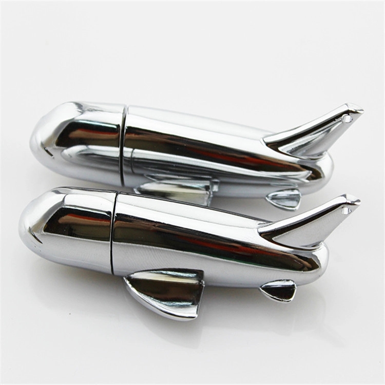 Silver Airplane Shaped USB Flash Drive 2