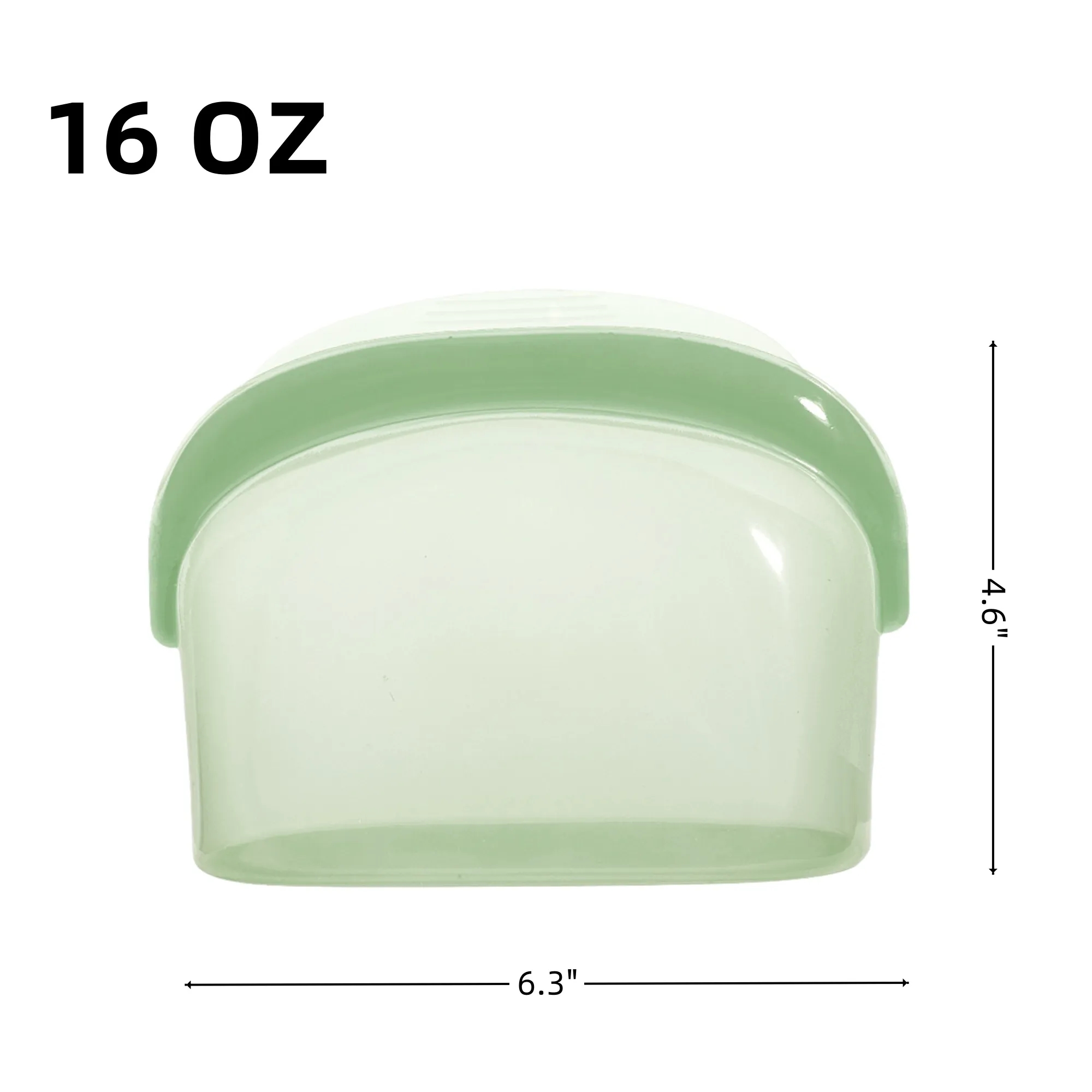 16Oz Reusable Silicone Food Storage Bag Airtight For Freezer 3