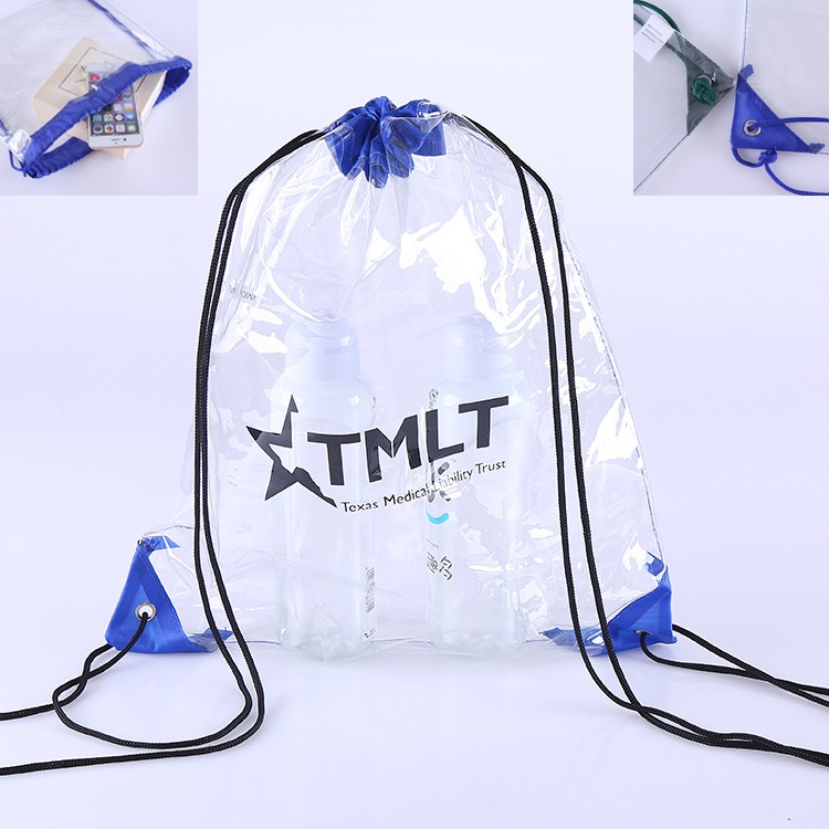 PVC Clear Drawstring Cinch Backpack Bag 1