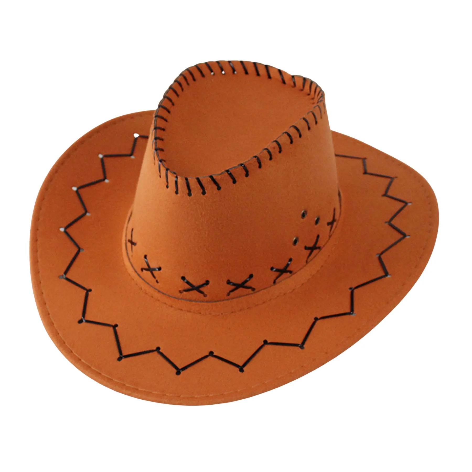 Children size Wide-brimmed cowboy hat for sun protection 4