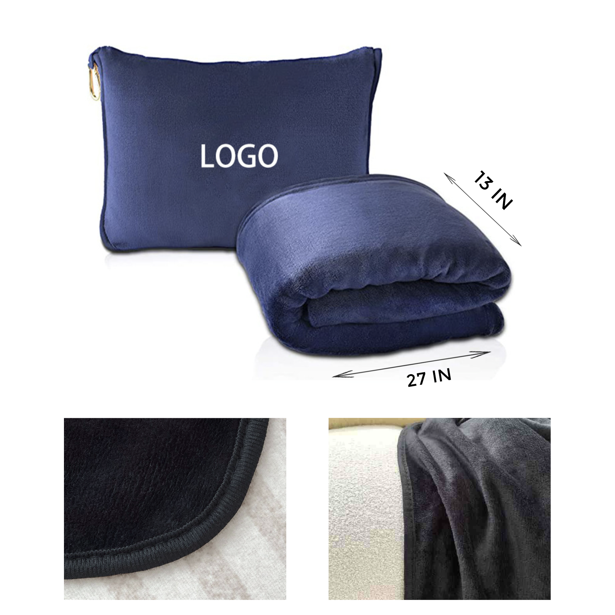 MOQ 10 PCS Stylish Flannel Collapsible Storage Blanket 1