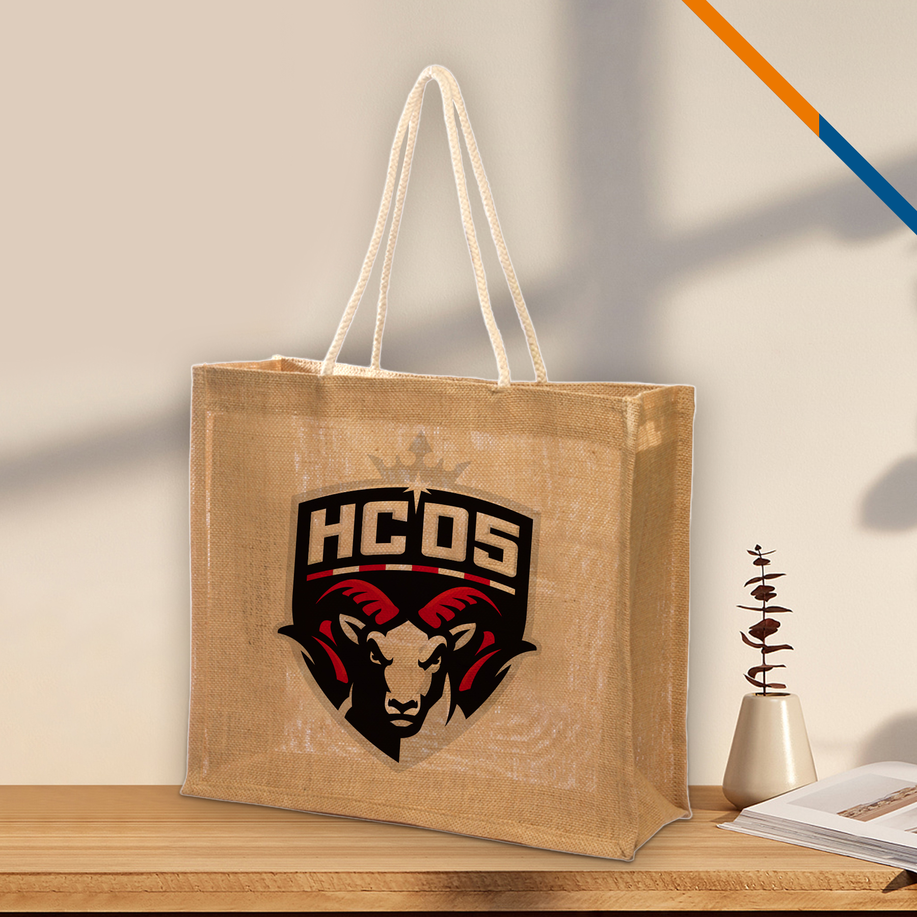 Cocab Jute Tote Bag, custom tote bag with logo imprint 3