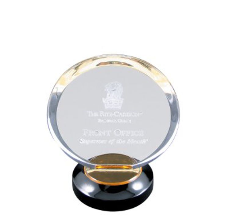 7" Gold Halo Acrylic with Base Award