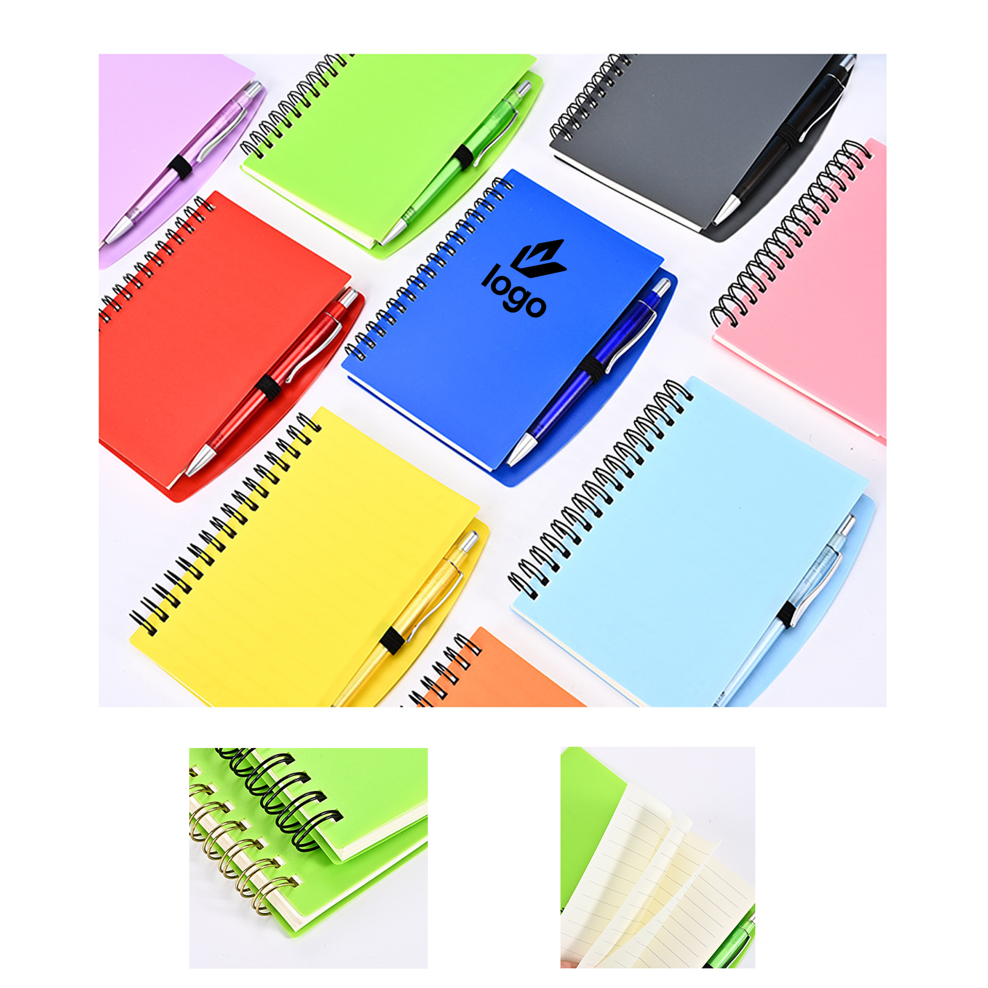 Mini Writing Notebook With Spiral Binding And Pen Slot 2