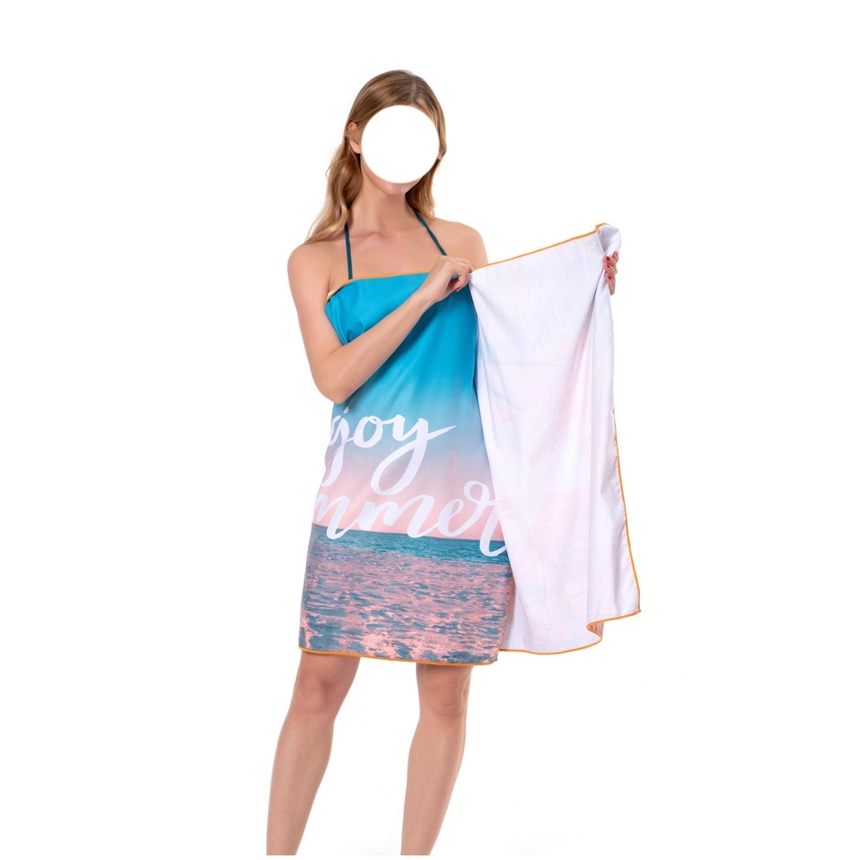 Dye Sublimated Full Graphics Beach Towel - 31.5'' x 63'' 6