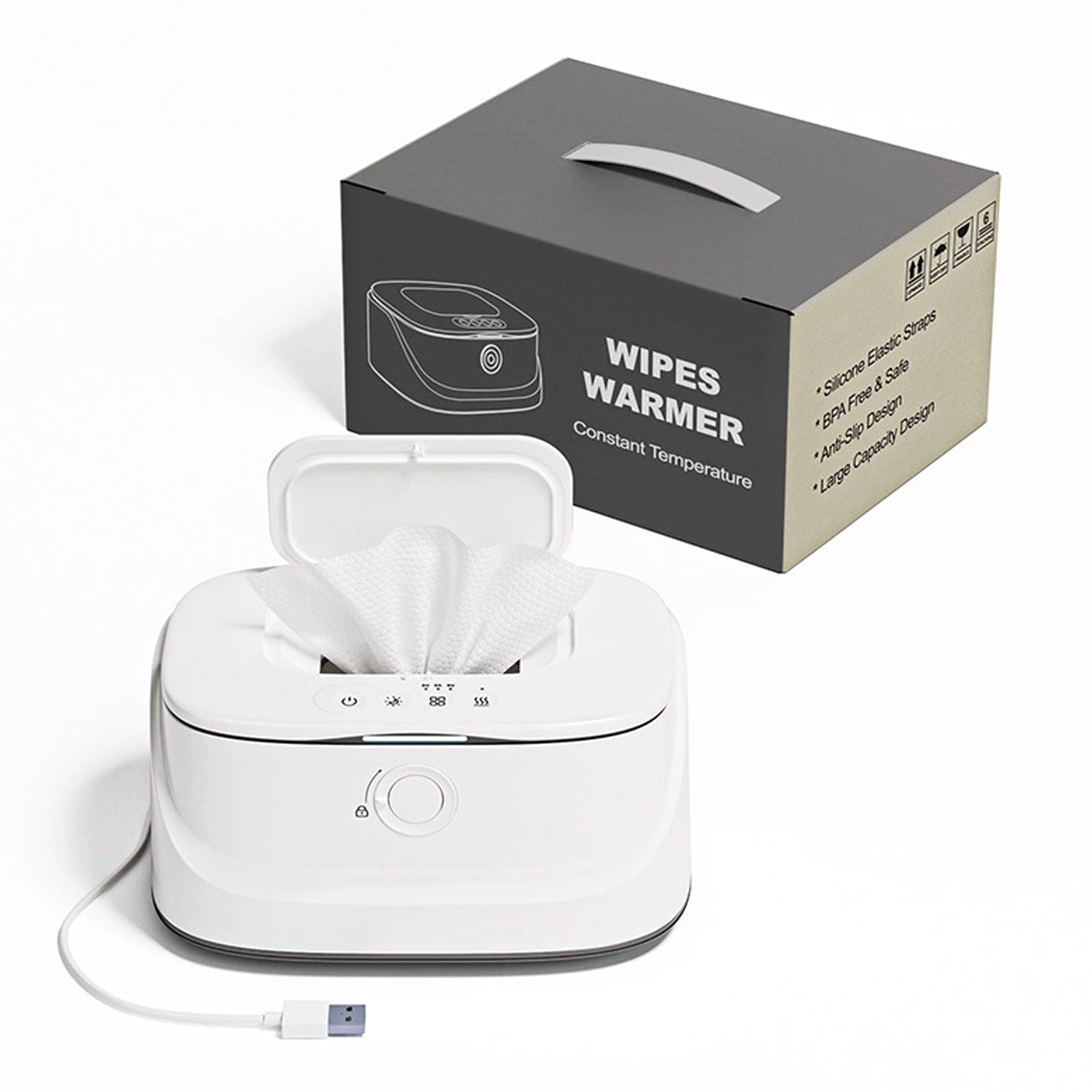 USB plug-in portable heated wet wipe box 1