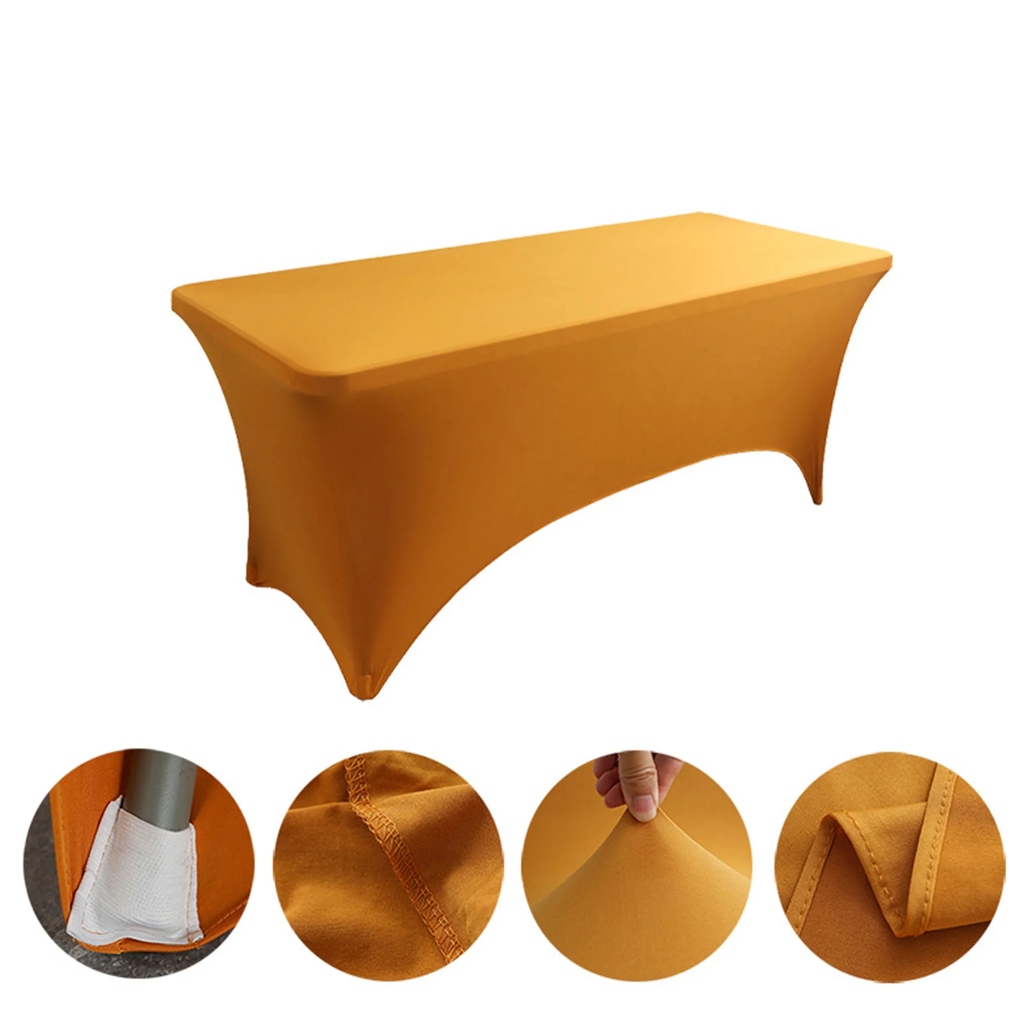 MOQ 1 6ft Polyester Stretch Tablecloth 7