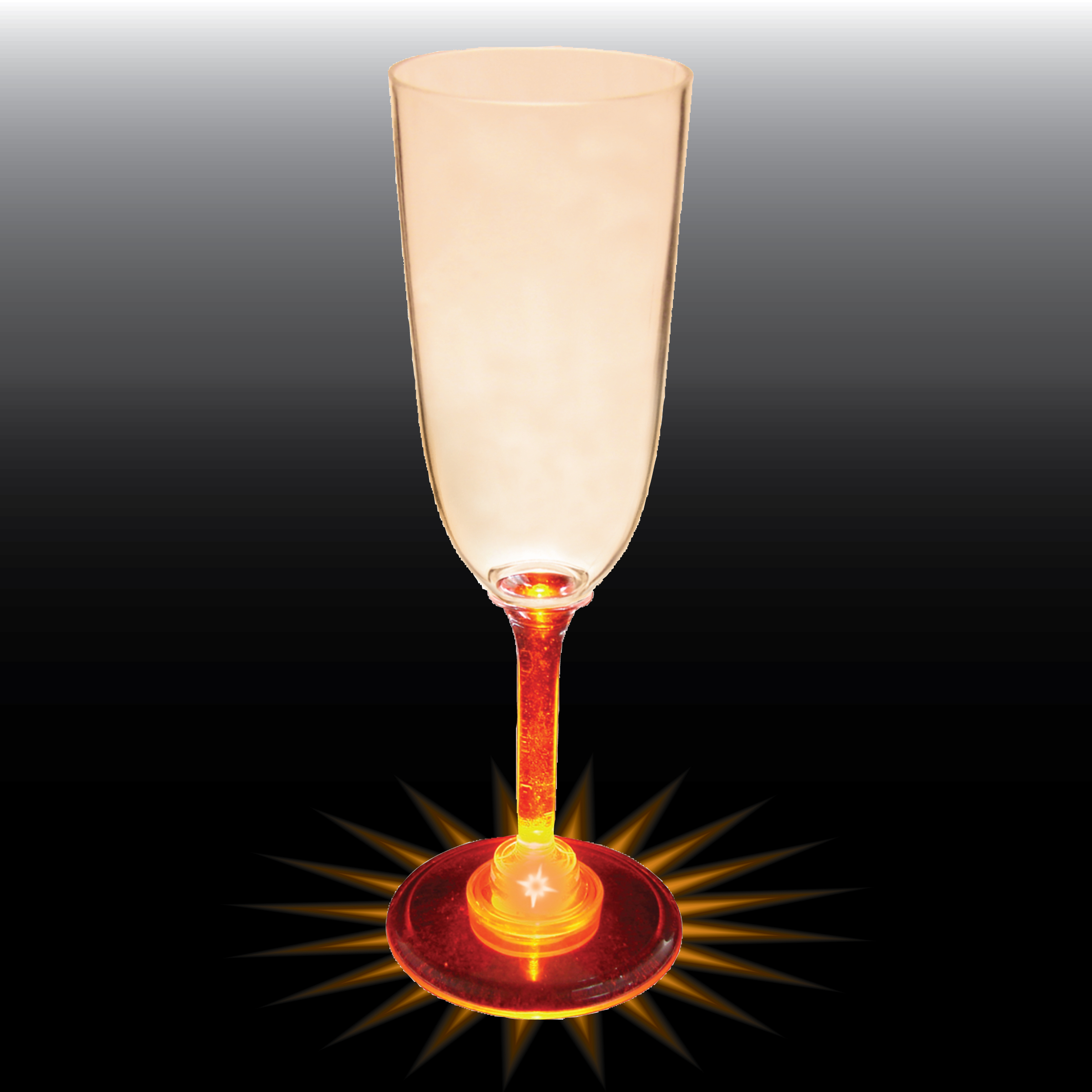 7oz Light Up Standard Stem Plastic Champagne Flute 6