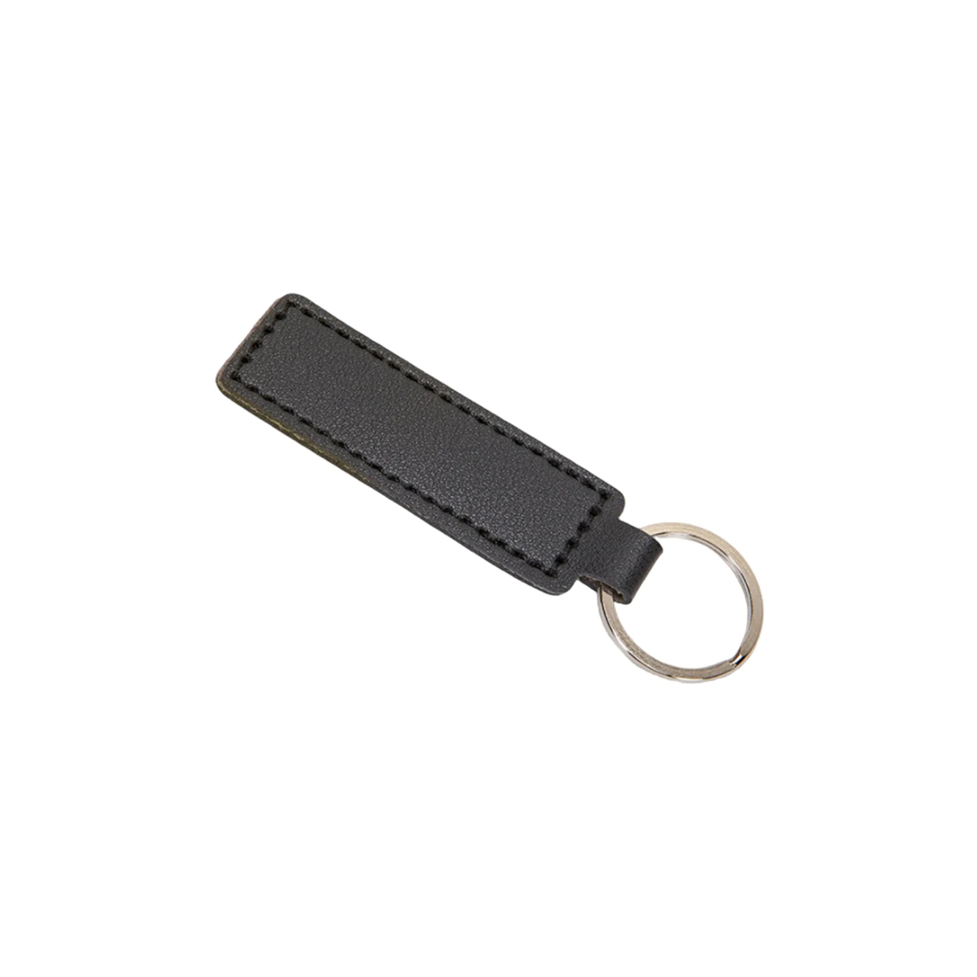 PU Leather Double-Stitched Keychain with Flexible Snap 2