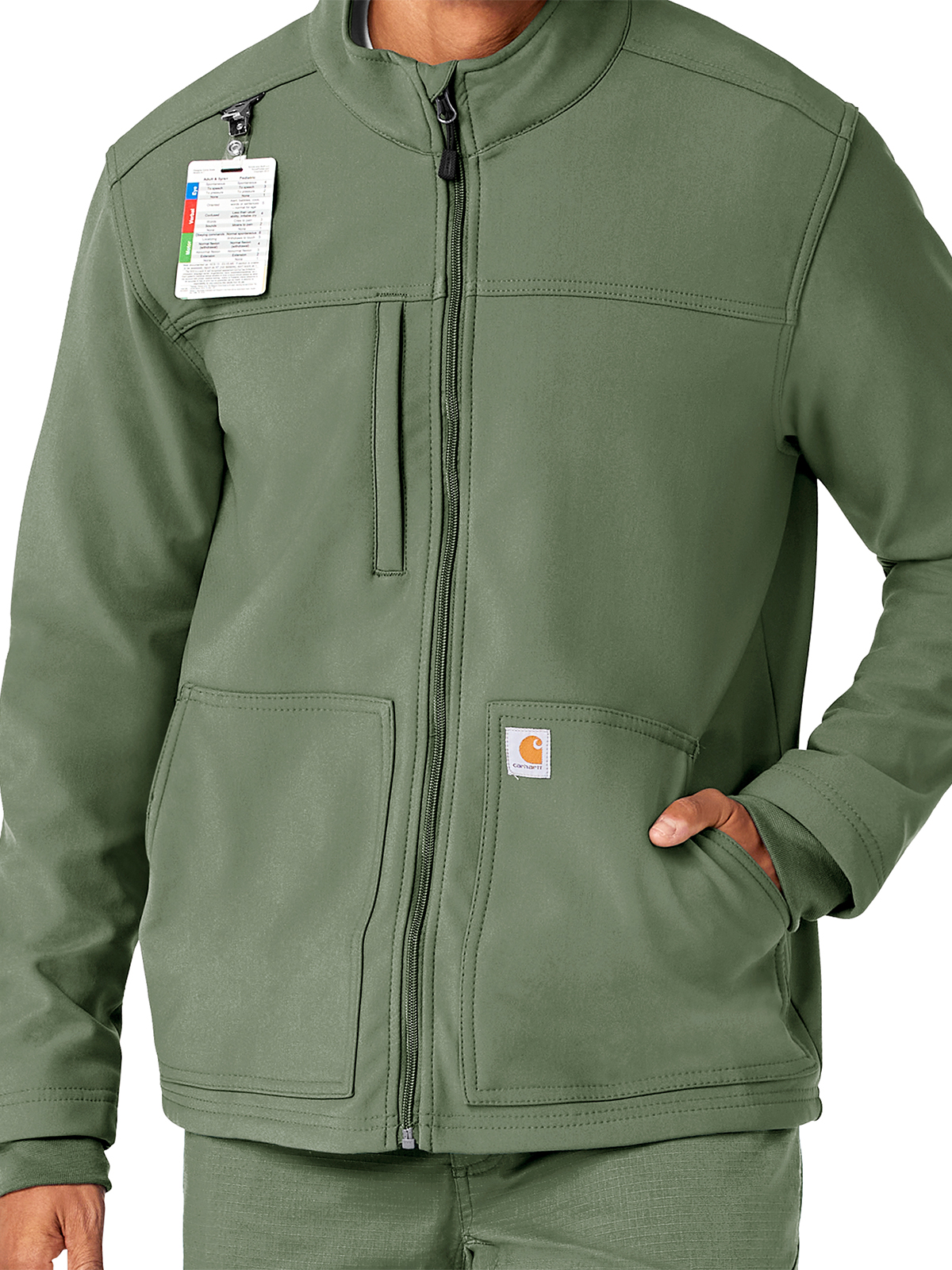 Carhartt Scrubs - Rugged Flex Peak - Men's Three-Pocket Bonded Fleece Jacket 3