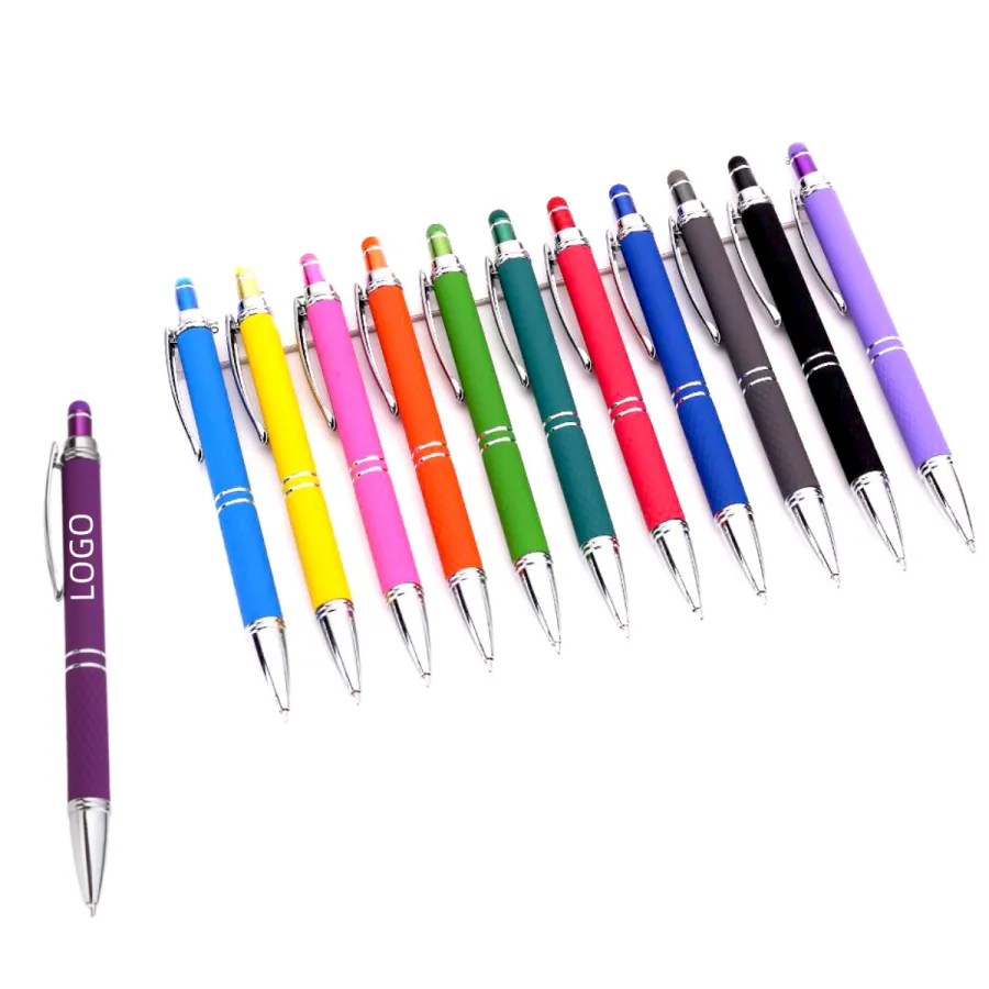Soft Touch Metal Press Ballpoint Pen 5