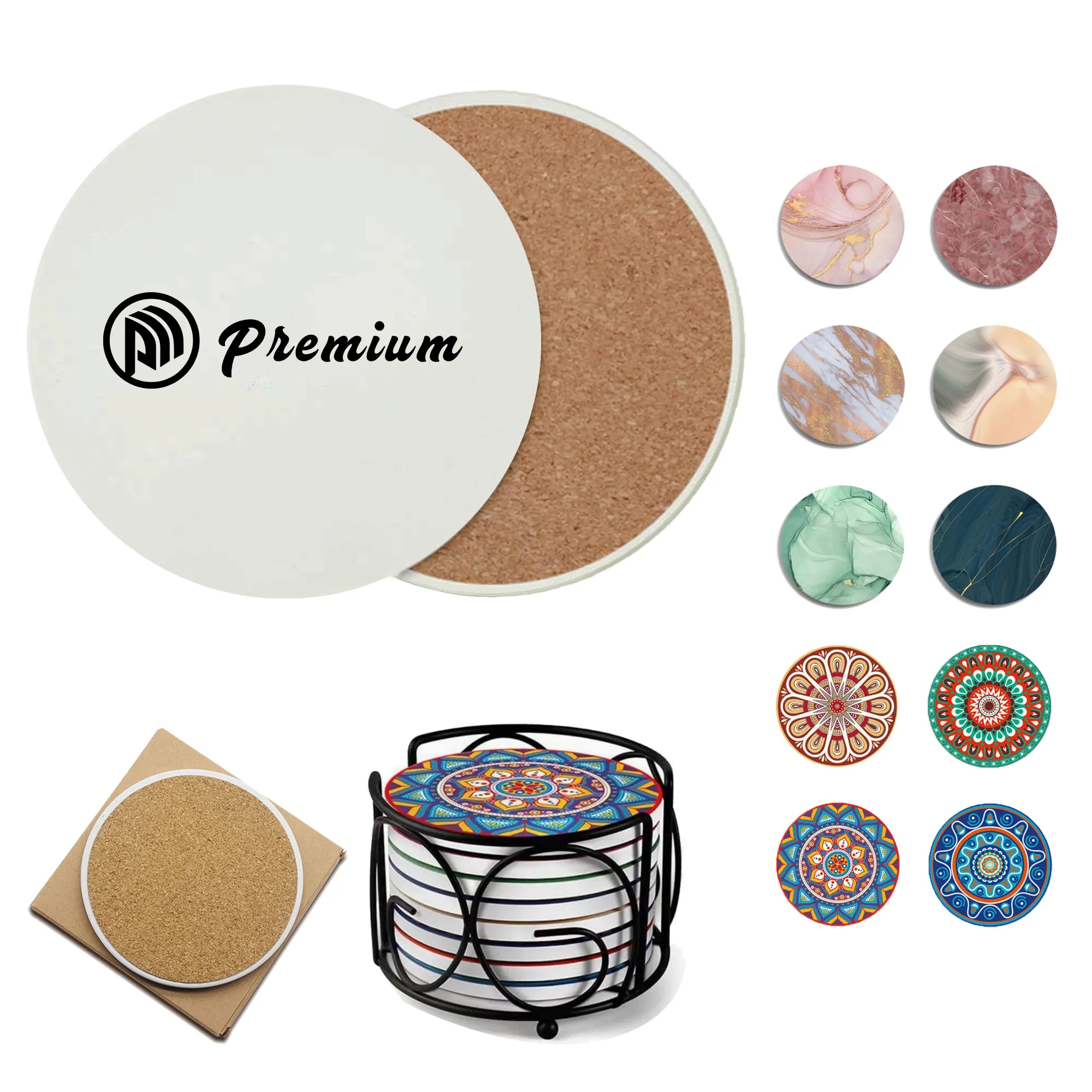 Full Color Round Ceramic Coaster 1