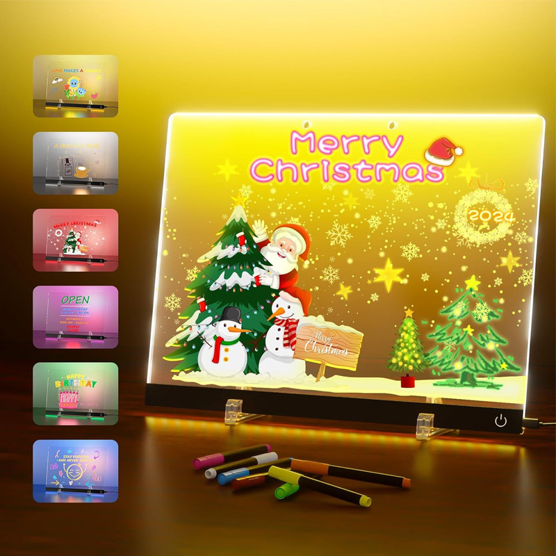 LED Acrylic Lighting Dry Erase Message Board 2