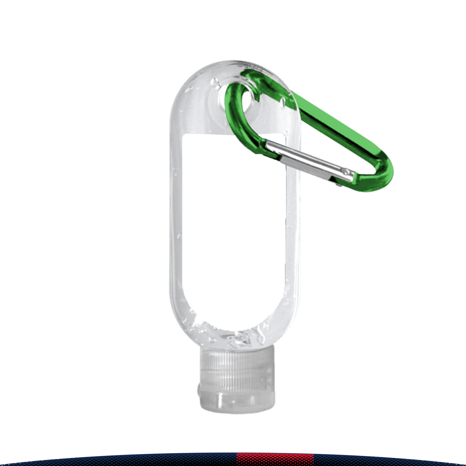 1.9 oz. Pabuk Clear Bottle Clear Sanitizer With Carabiner 6