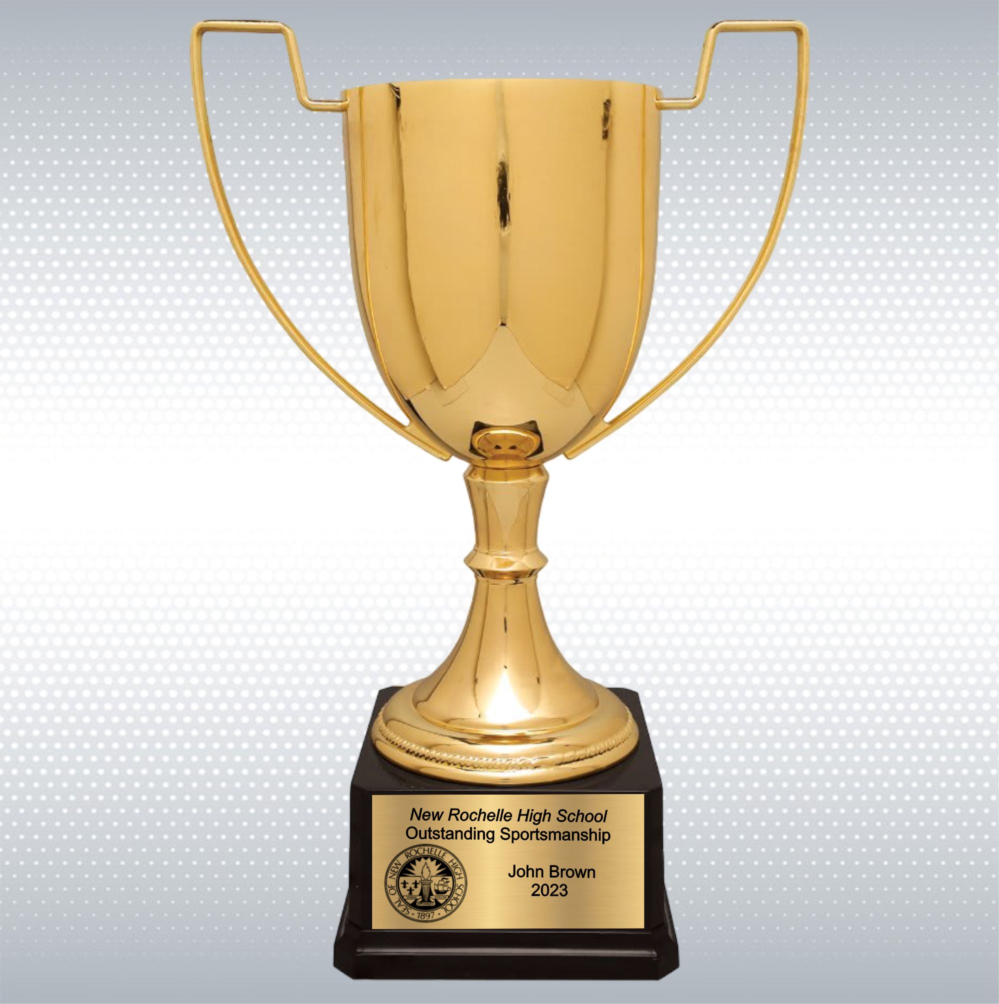 15 1/4" Completed Zinc Cup Trophy on Plastic Base 3