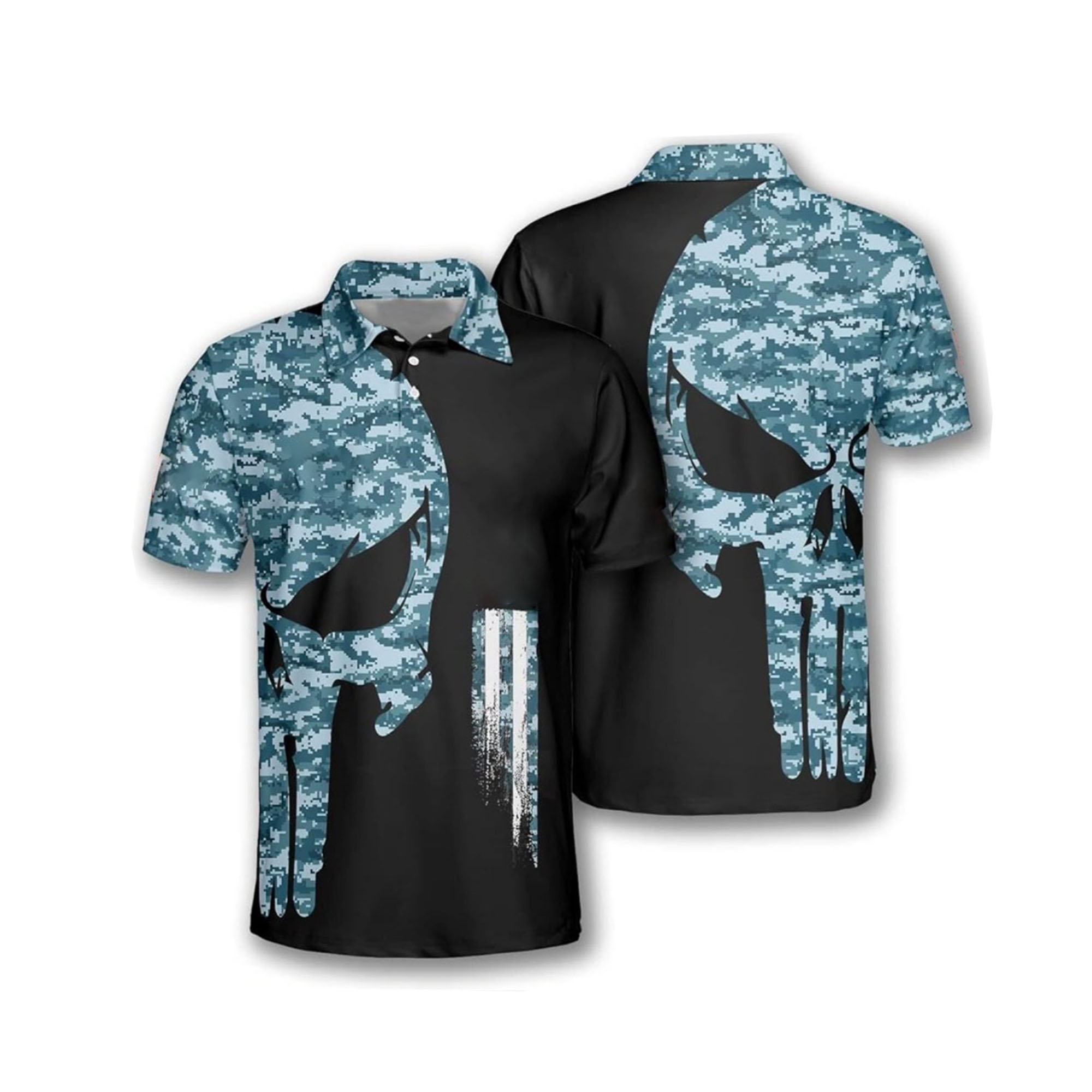 Custom Camo Polyester Polo Shirt 3