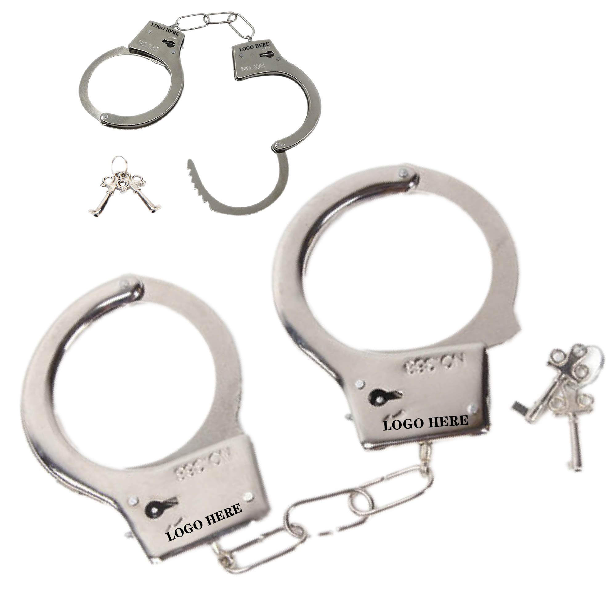 Kid Mini Handcuffs Metal Keychain Plastic 2