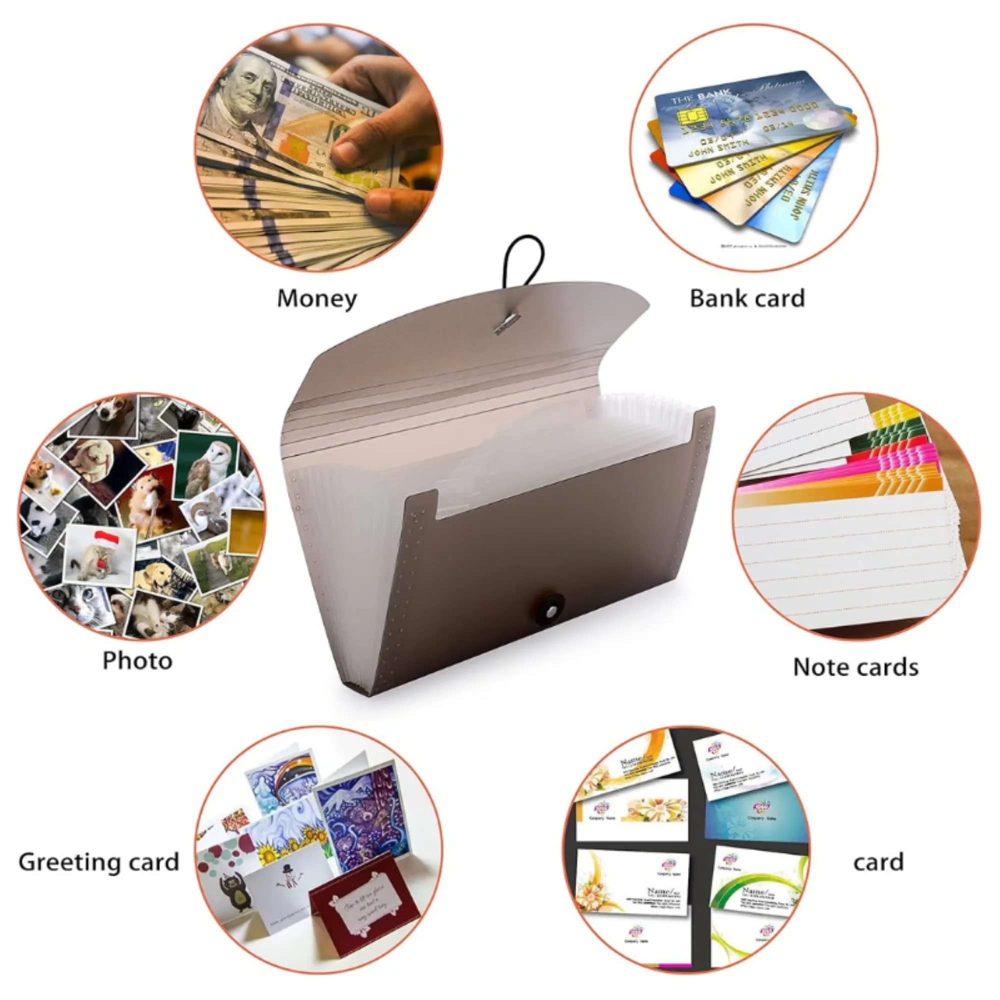Portable 13 Pocket Accordion File Folder 1