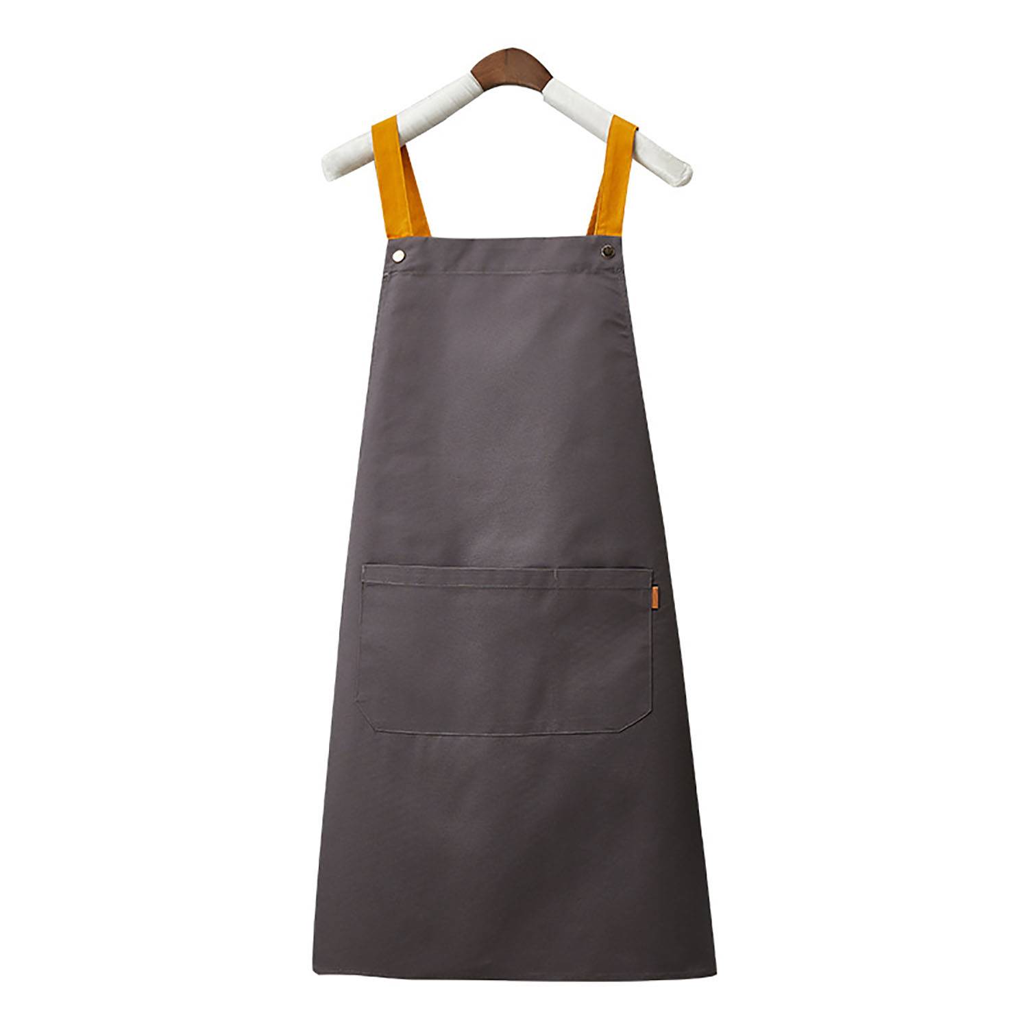 Canvas Kitchen Apron Waterproof And Oil-proof Double Strap 6