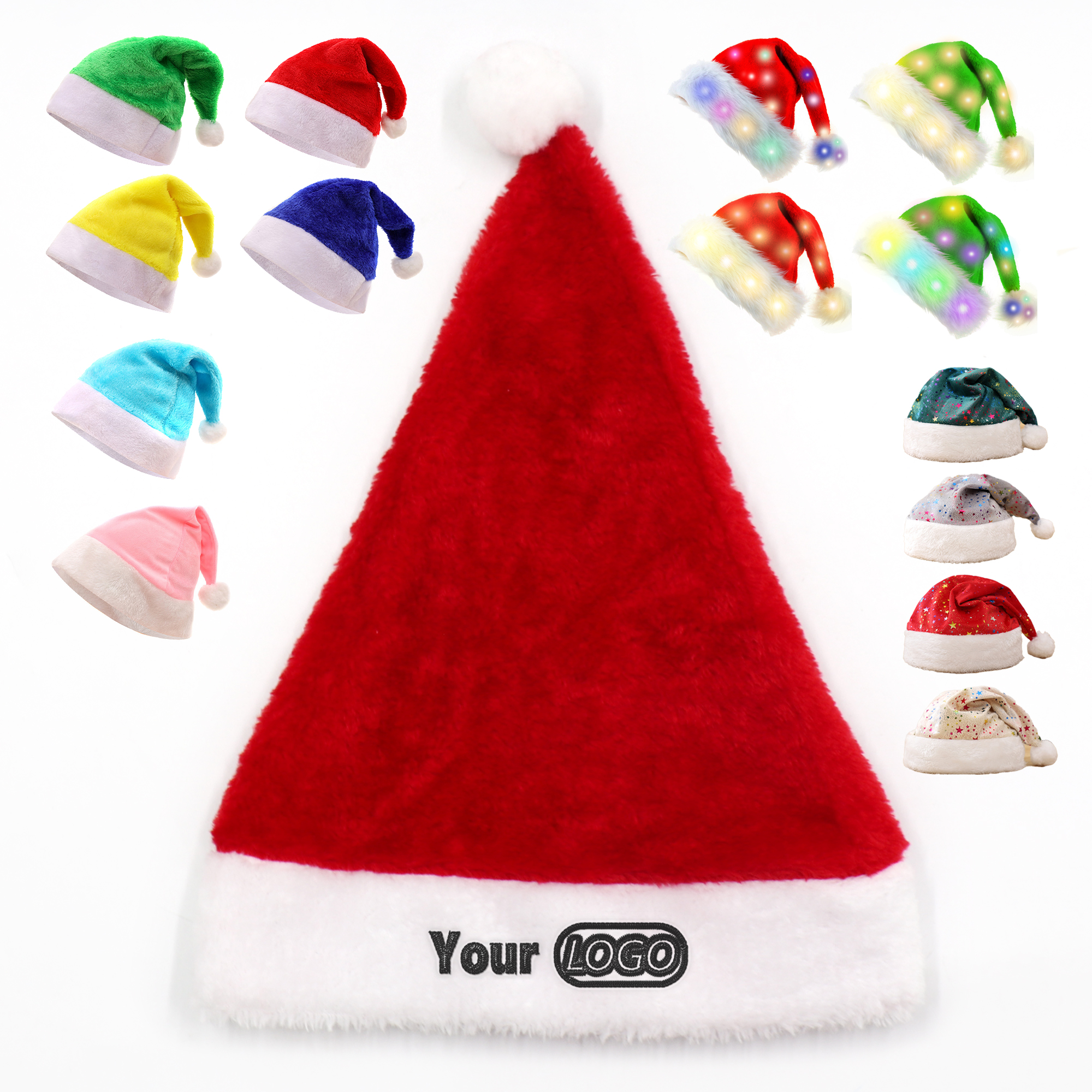 Christmas Santa Hat Light Up Available 1