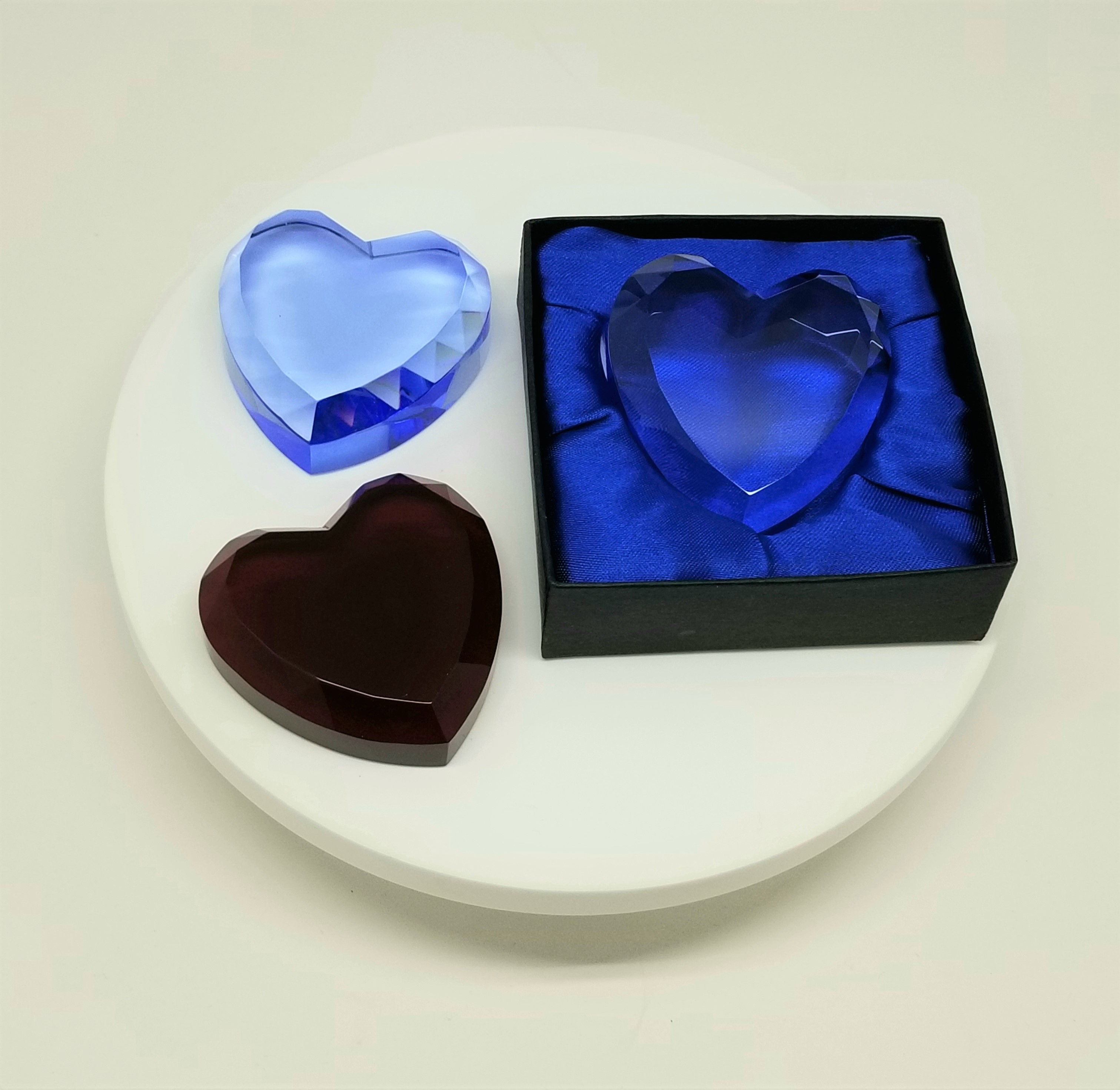 Gem Cut Heart Crystal Award. 3