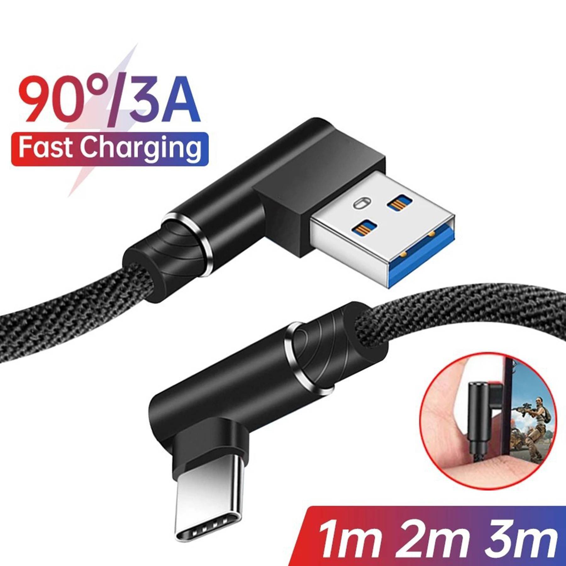 90 Degree Elbow Fast Charging Cable 3