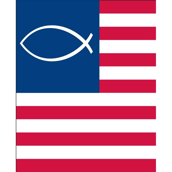 Religious Garden Flag - Jesus Fish 2