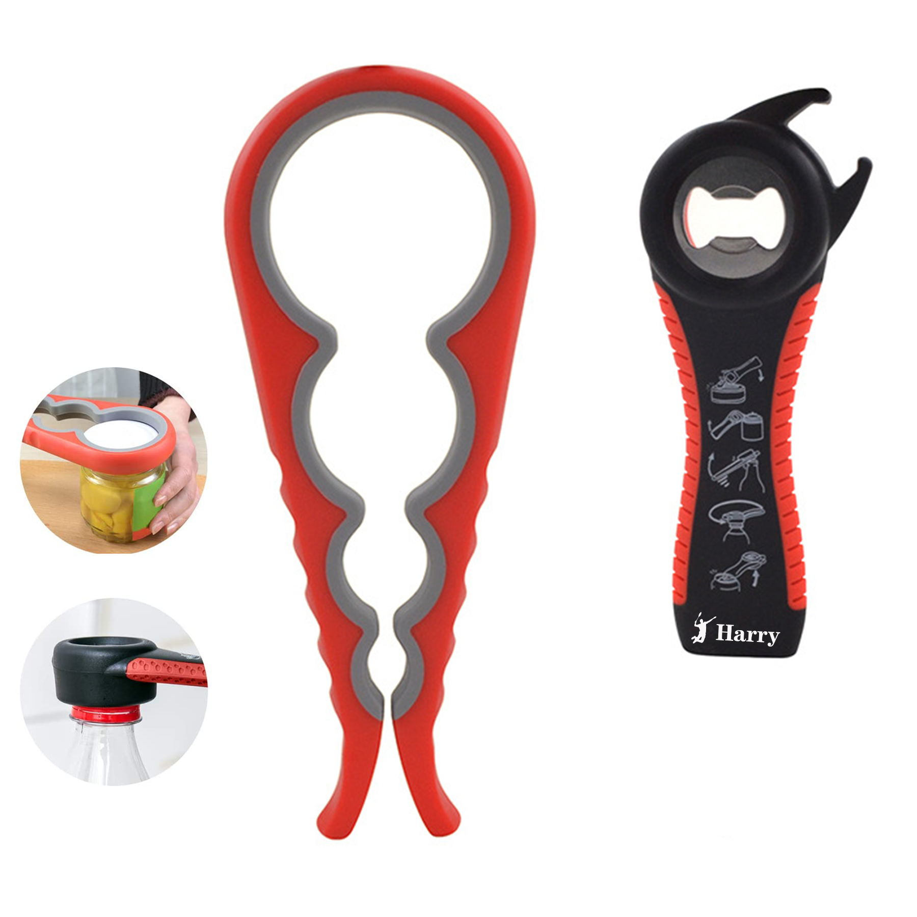 5in 1 Multi Function Can Opener Kit with Silicone Handle 4