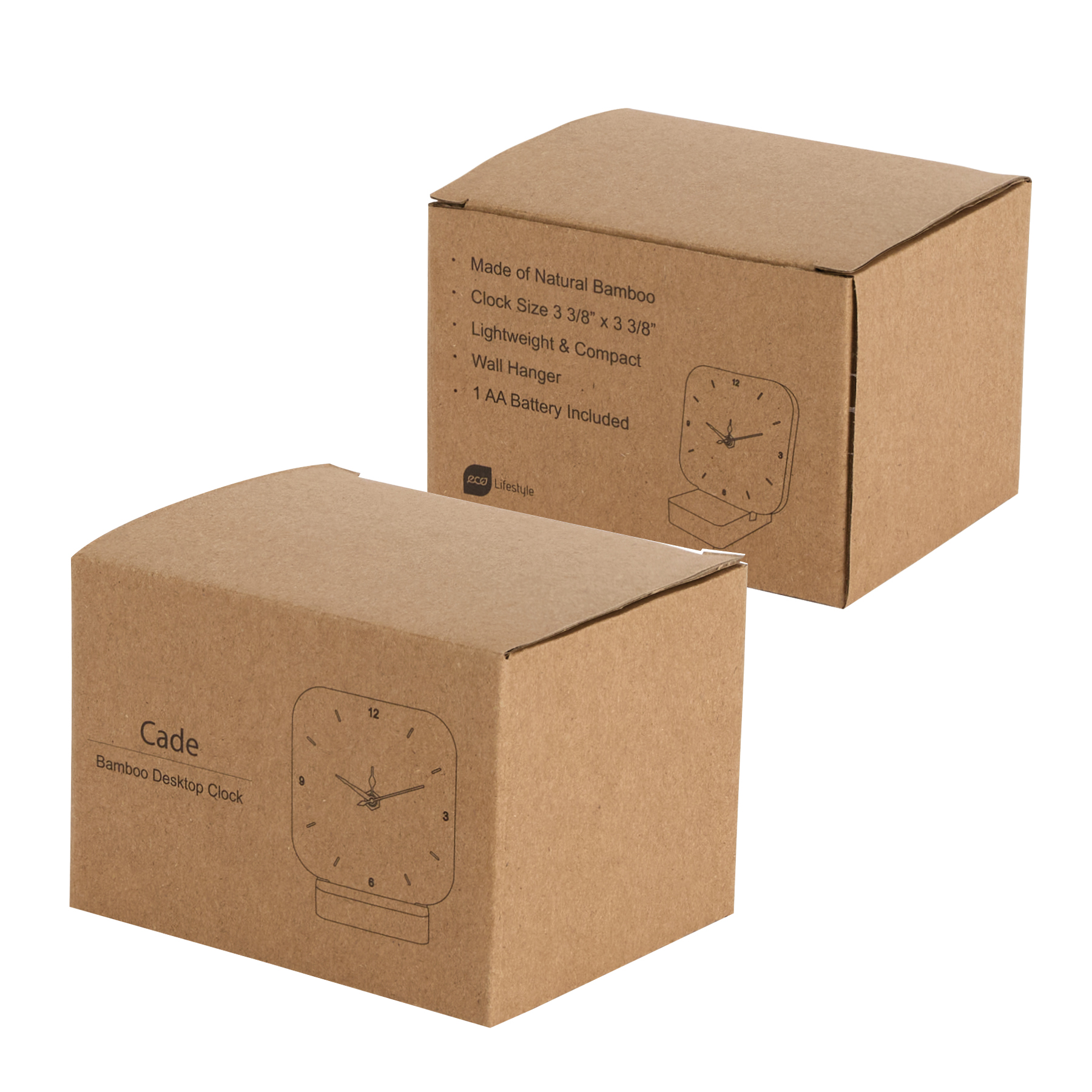 Cade Bamboo Desk Clock 6