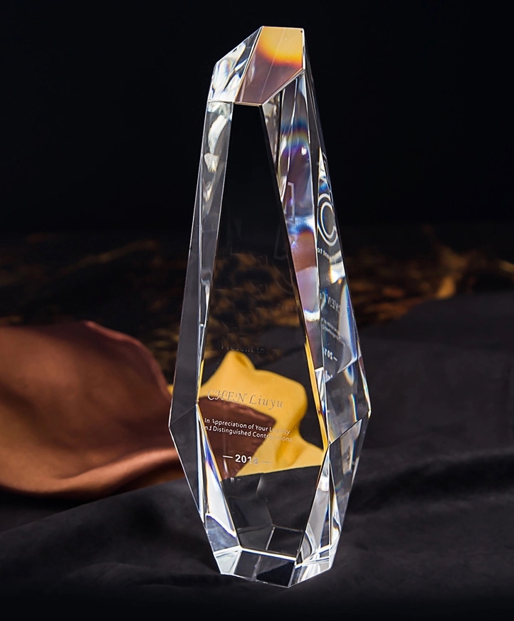 Engraved Crystal Iceberg Trophy 2