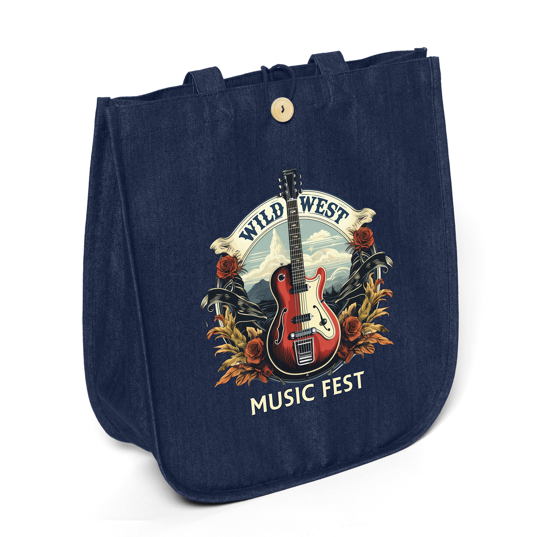 Dan™- Denim Tote - ColorVista, custom tote bag with logo imprint 3