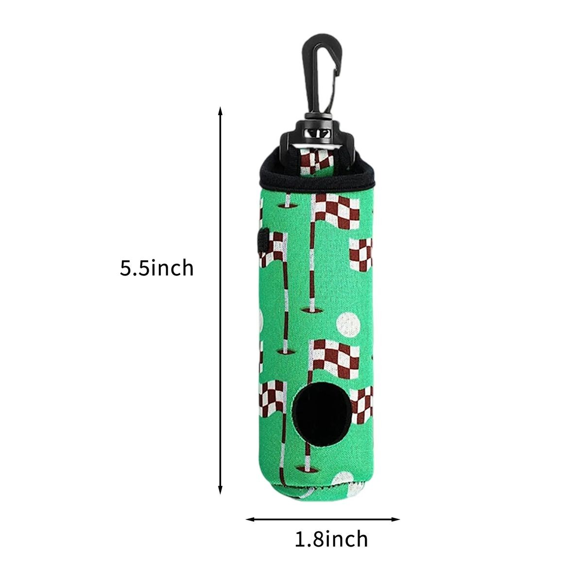 Neoprene Golf Ball Tee Holder for 3 Golf Balls and Tees, Customizable 17