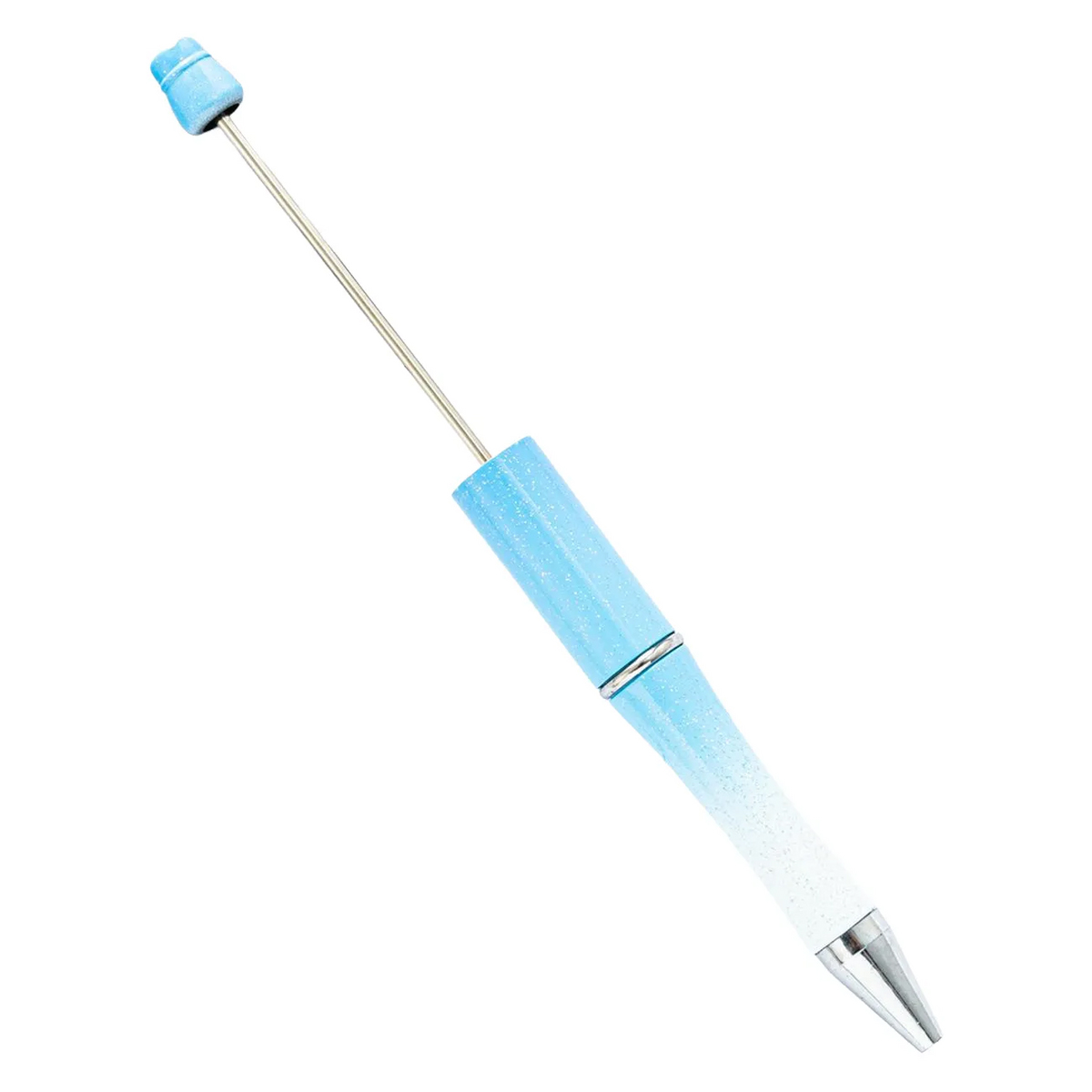 Durable Plastic Pen with Bead Decoration Option 12