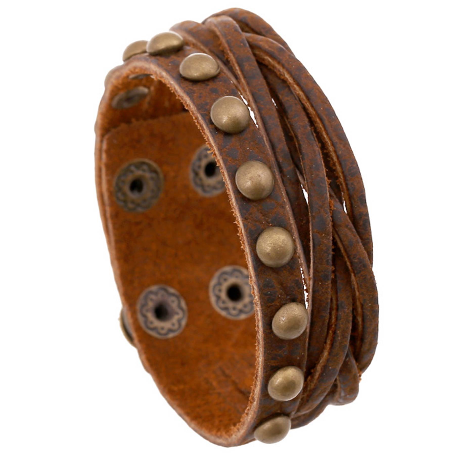 PU Vintage pebbled weave bracelet 3