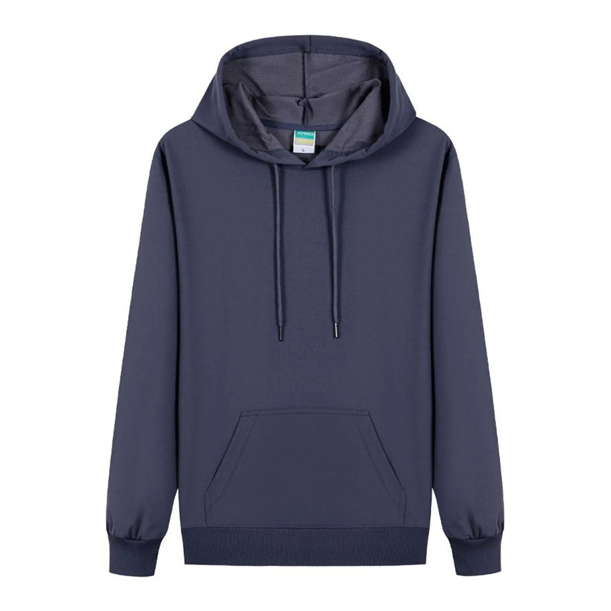 Long Sleeve Kangaroo Pocket Drop Shoulder Pullovers Top, custom hoodie or sweatshirt with logo imprint 3