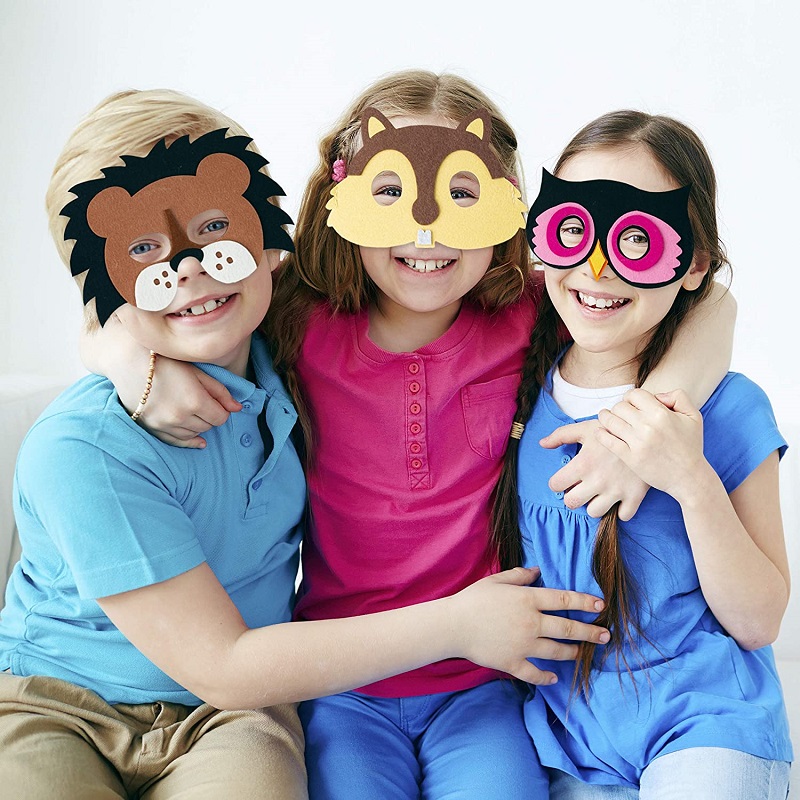 Animal Felt Masks For Kids Jungle Theme Party 1