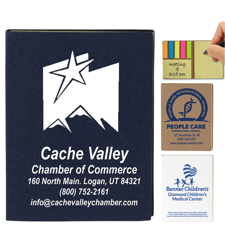 "LOOMIS" Small Eco Inspired Cover Sticky Notes & Flags 20