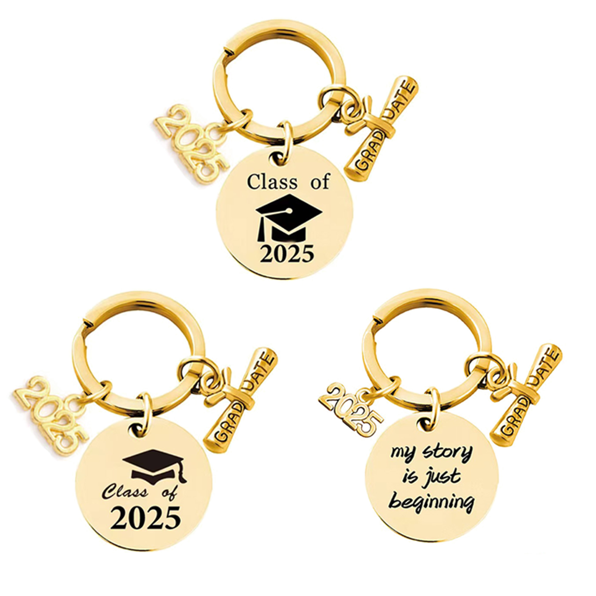 Unique 2025 Graduate Achievement Keychain 2