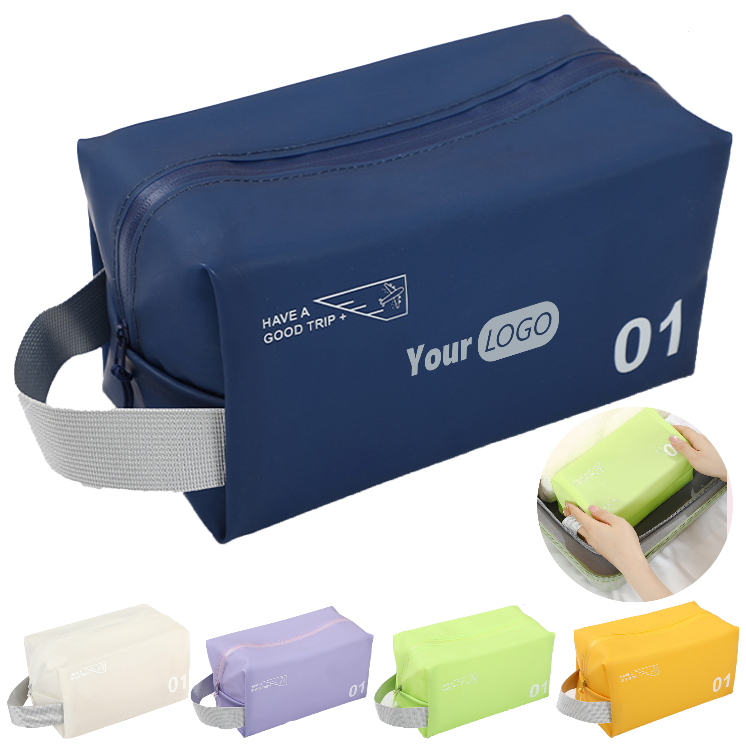 Pu Travel Grooming And Makeup Bag 2