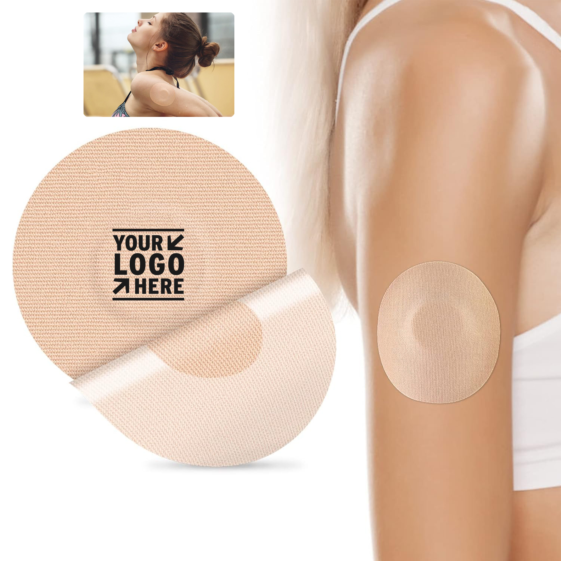 Waterproof Flexible Freestyle Adhesive Libre2/3 Sensor Cover Flesh CGM Patches Without Glue 2