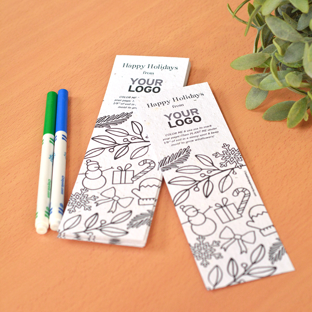 Festive Cheer Color Me Seed Paper Bookmarks 5