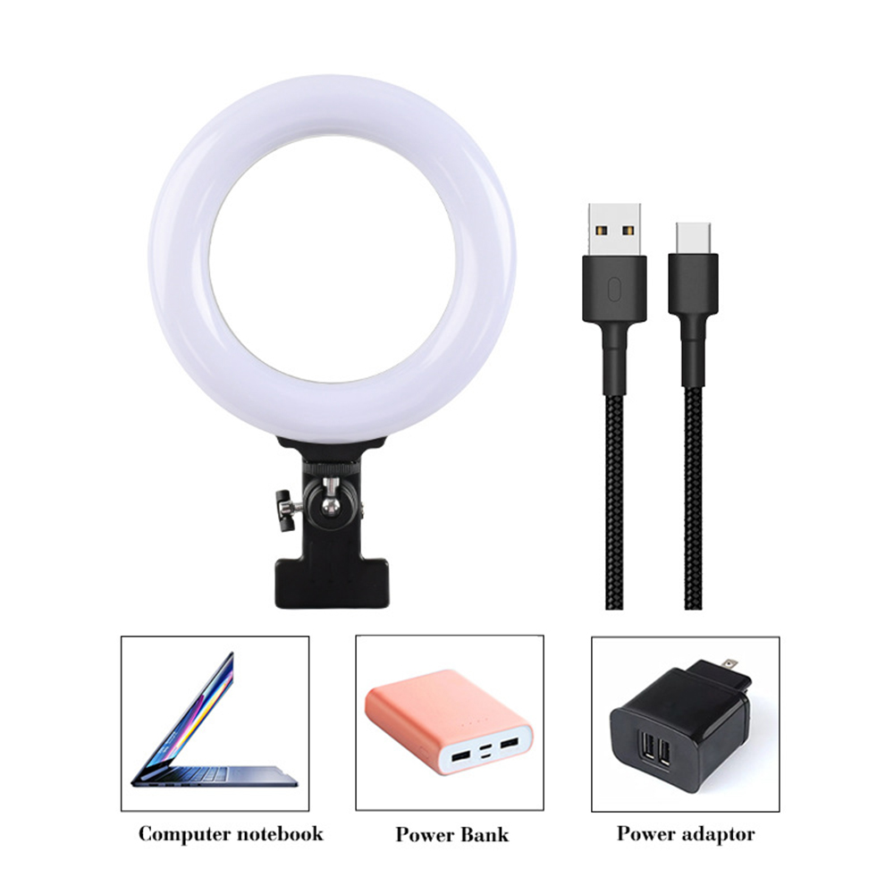 6" LED Selfie Ring Light w/ Laptop Clip