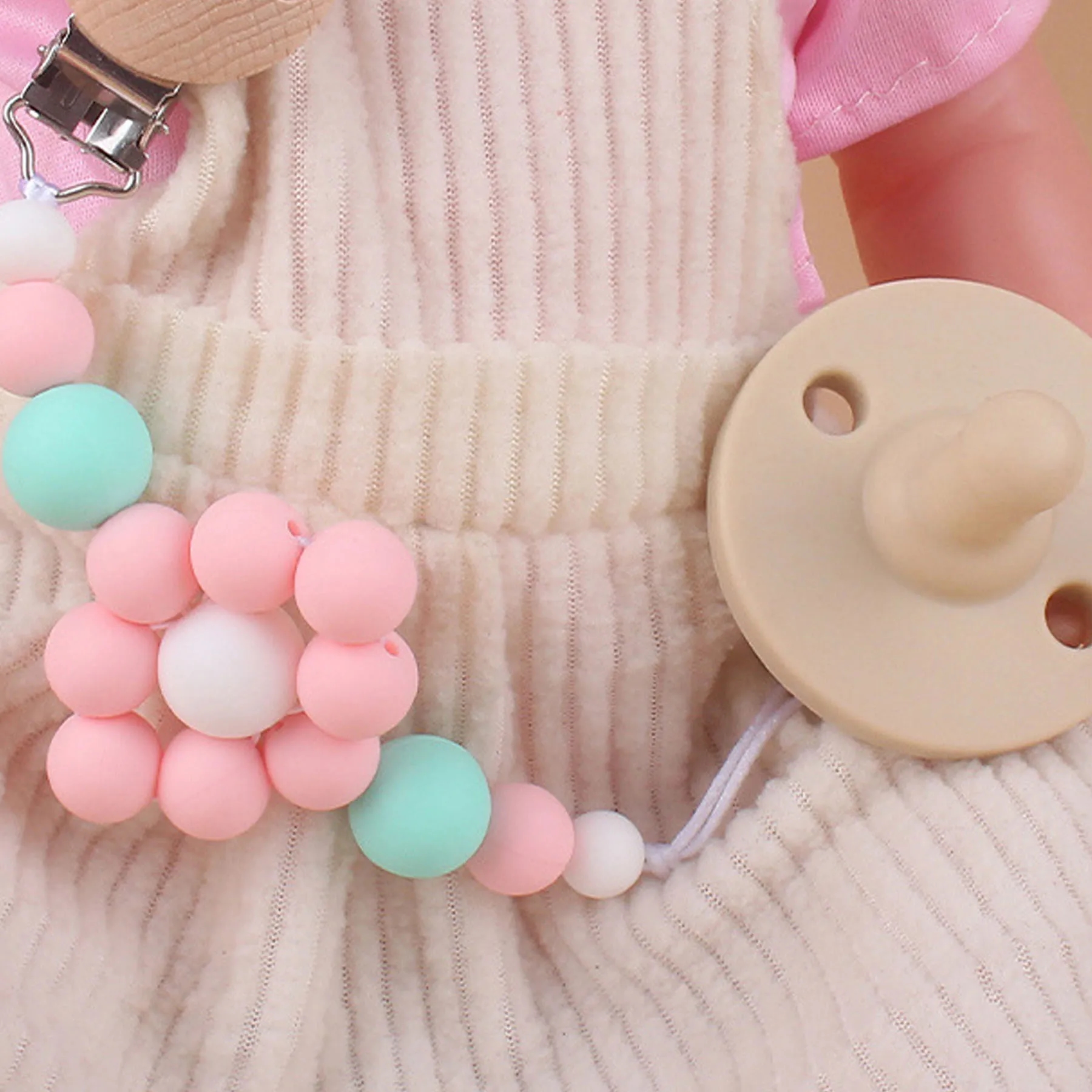 Baby Soothing Beech Pacifier Clip 4